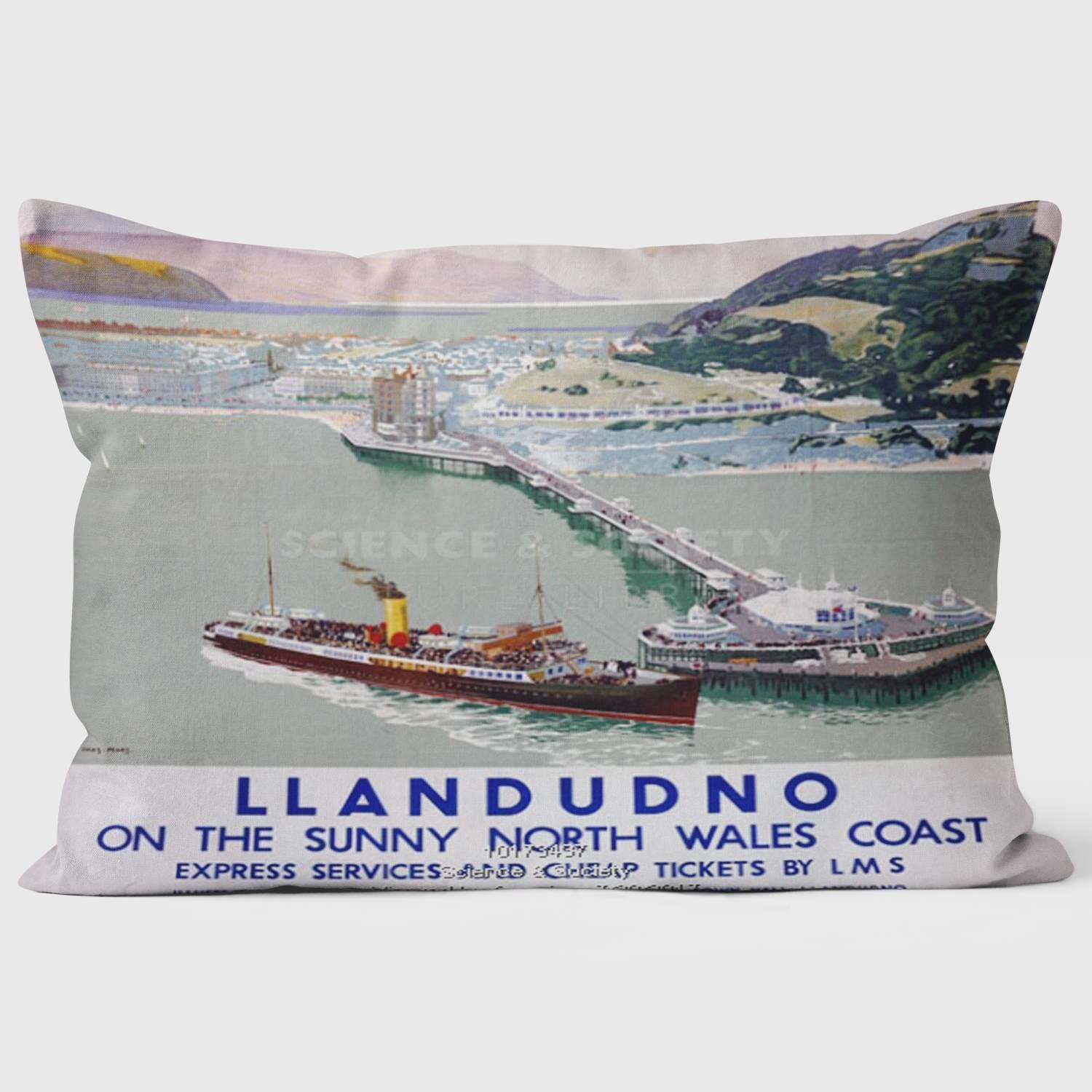 Llandudno - National Railway Museum Cushion - Handmade Cushions UK - WeLoveCushions