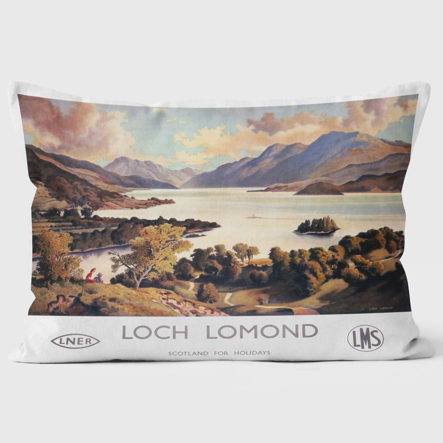 Loch Lomond LNER And LMS 1940s - National Railway Museum Cushion - Handmade Cushions UK - WeLoveCushions