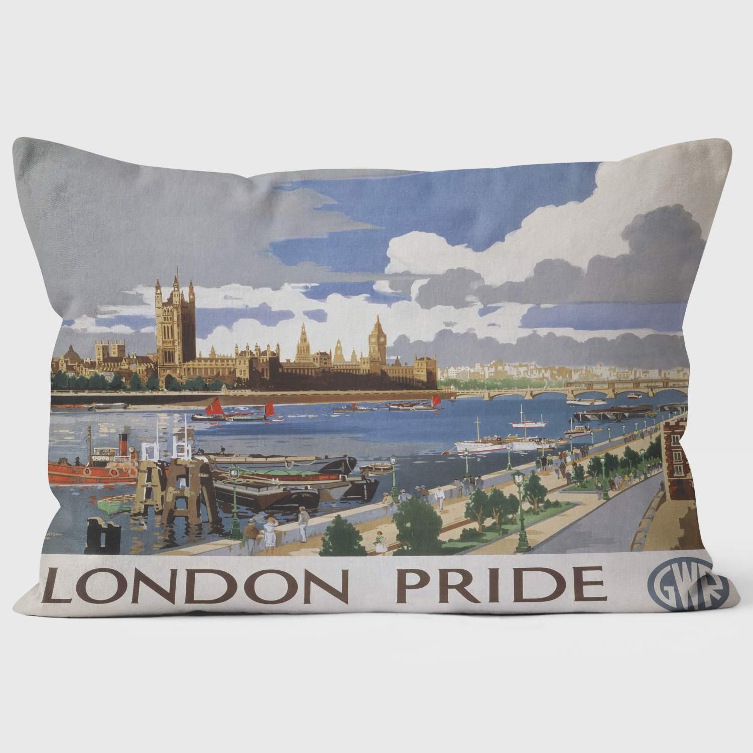 London Pride GWR 1946 - National Railway Museum Cushion - Handmade Cushions UK - WeLoveCushions