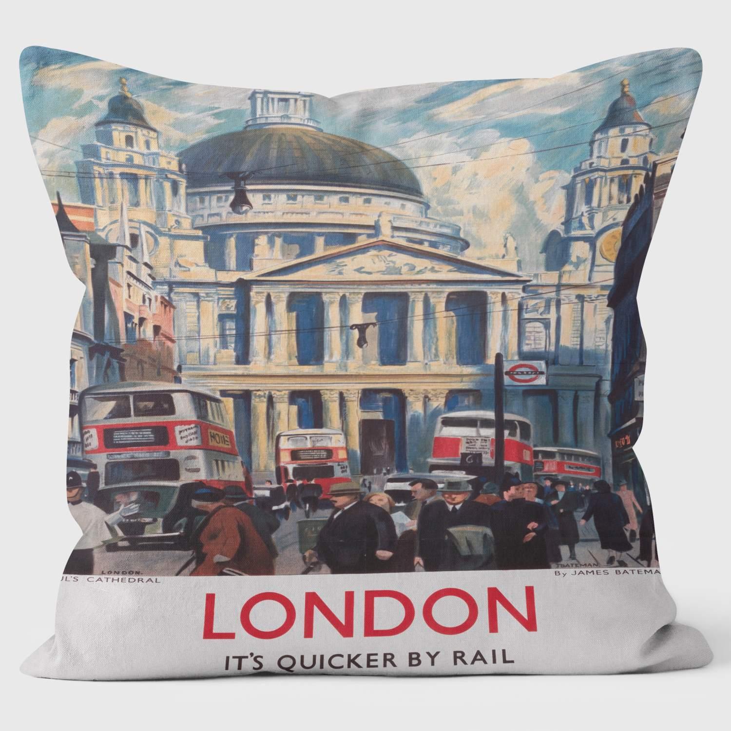 London St Paul's Cathedral LNER 1939 - National Railway Museum Cushion - Handmade Cushions UK - WeLoveCushions