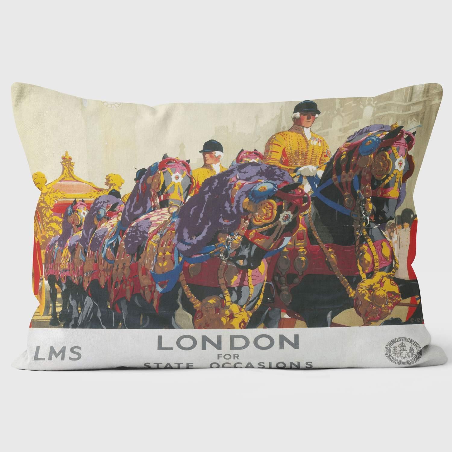 London State Occasions - National Railway Museum Cushion - Handmade Cushions UK - WeLoveCushions