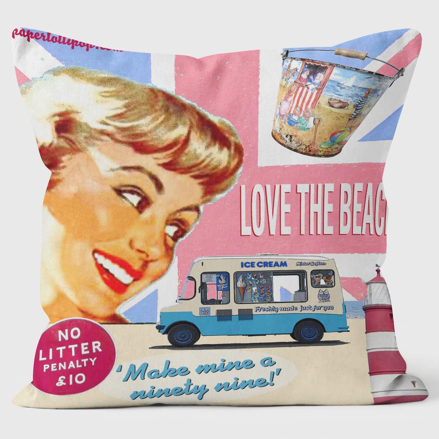 Love The Beach - Paperlollipop Cushion - Handmade Cushions UK - WeLoveCushions