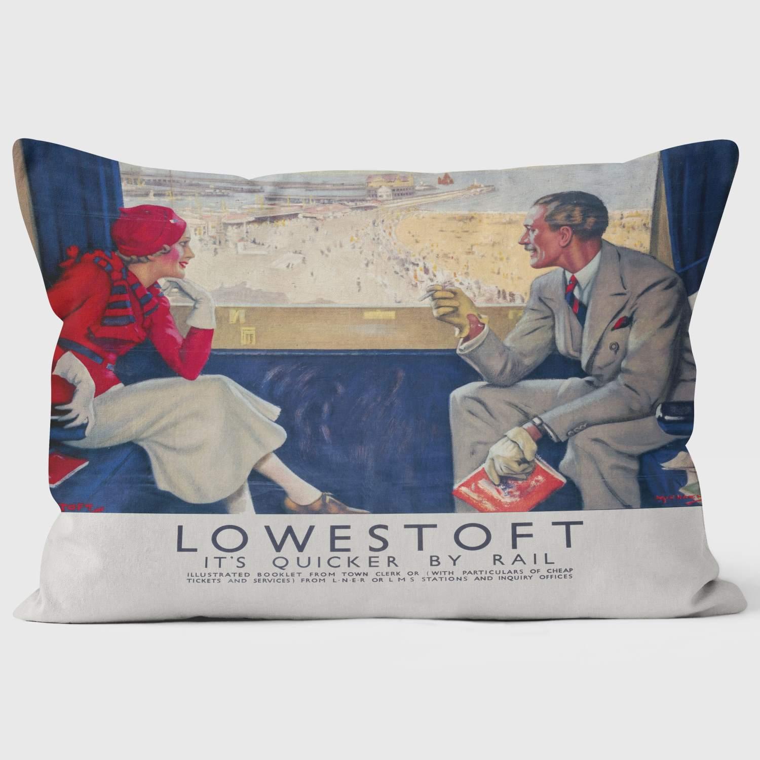 Lowestoft LNER LMS 1933 - National Railway Museum Cushion - Handmade Cushions UK - WeLoveCushions