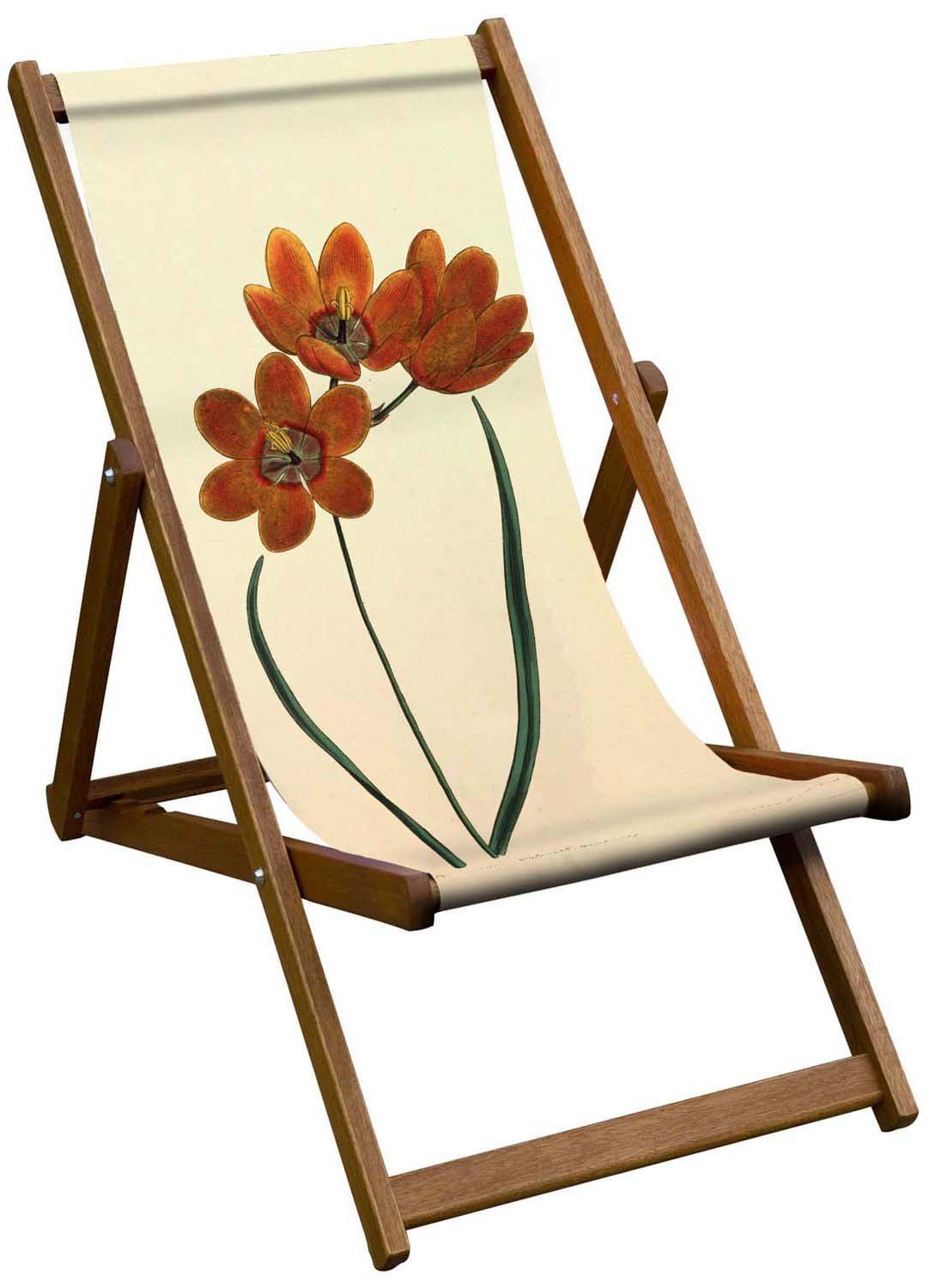 Orange Monadelpha - Botanical Designs Deckchair