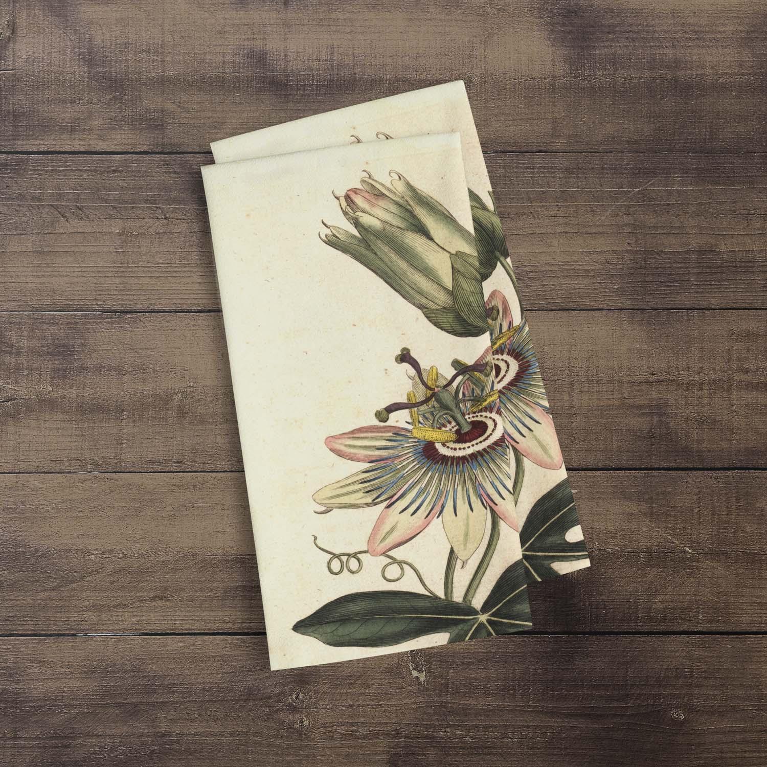 Common Passionflower  - Botanical Tea Towel