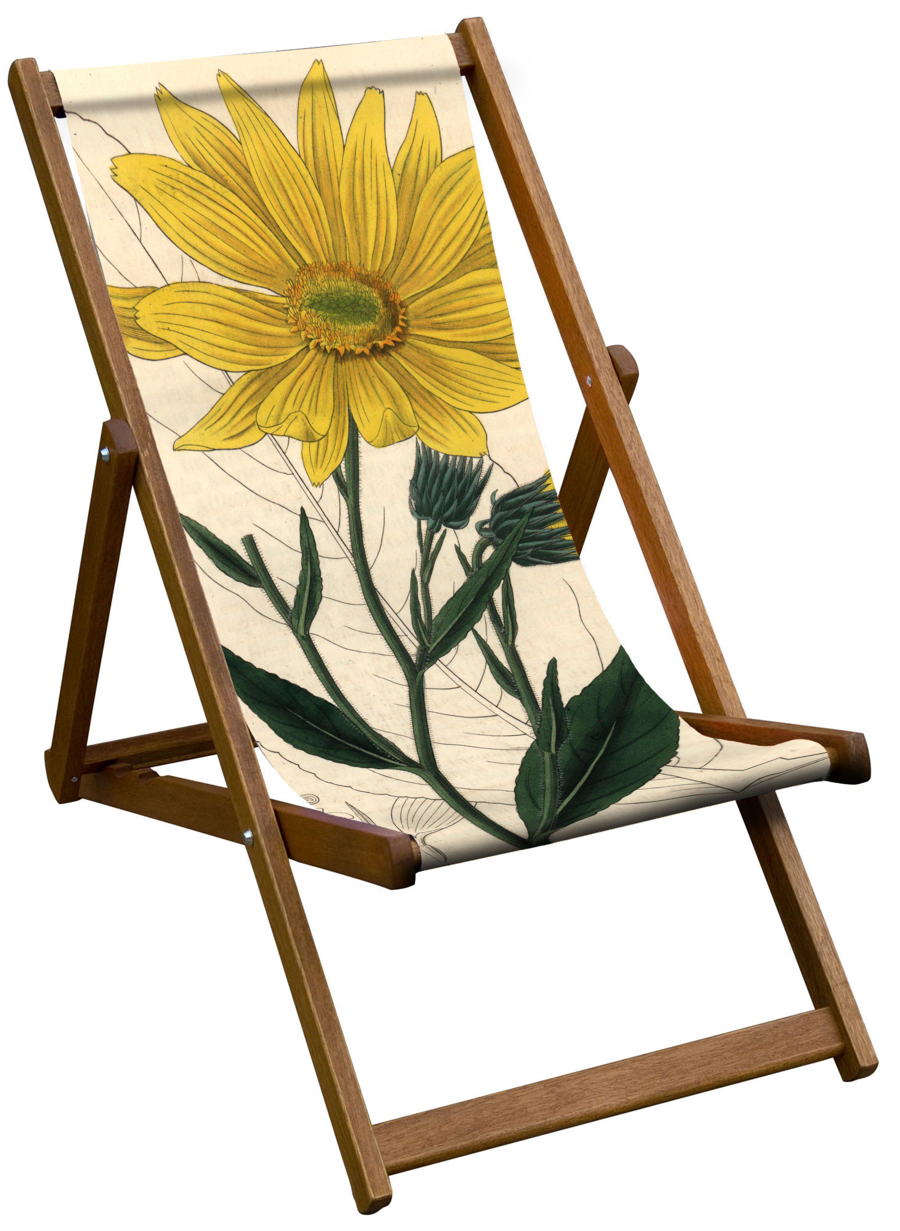 Helianthus Pubescens, Illinois Sunflower - Botanical Designs Deckchair