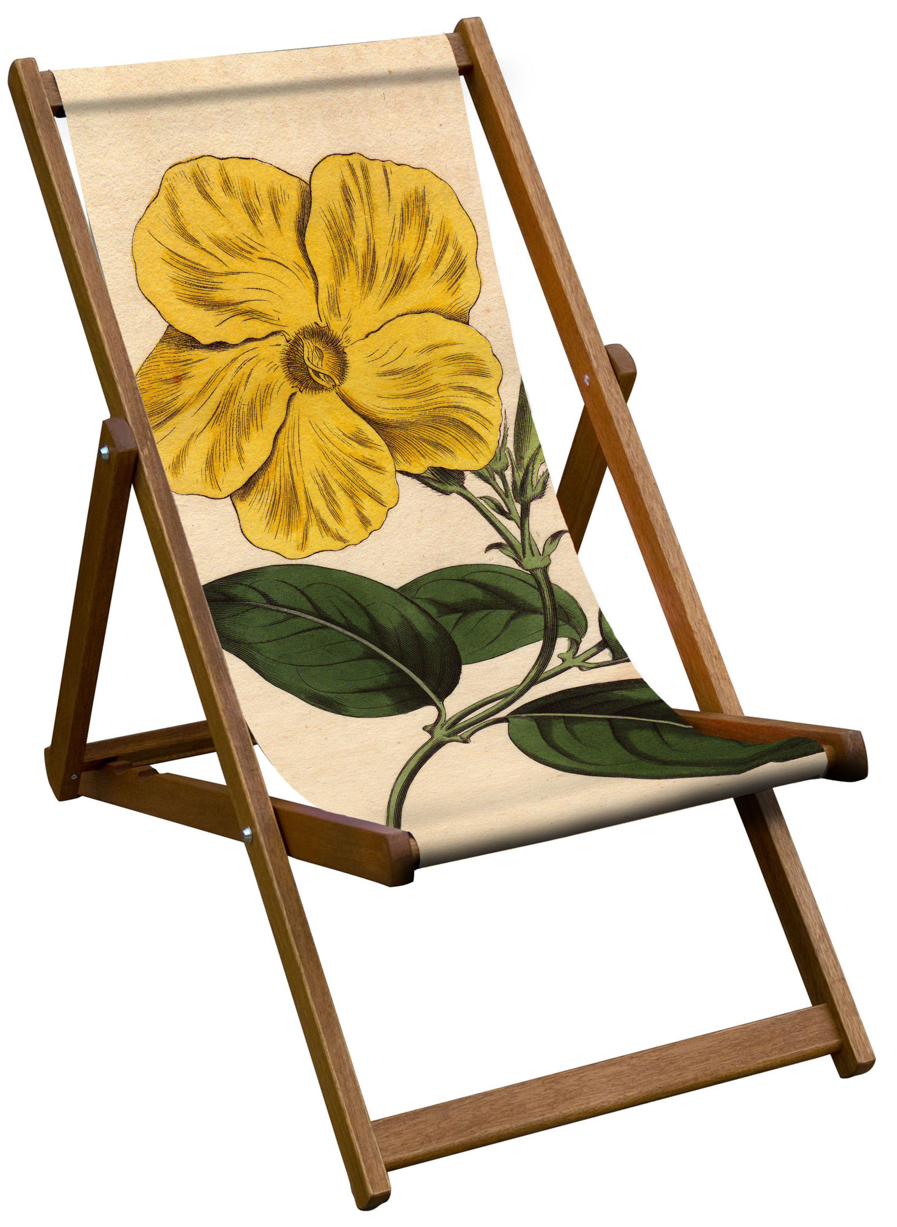 Savanna Flower, A native of Jamaica - Botanical Designs Deckchair