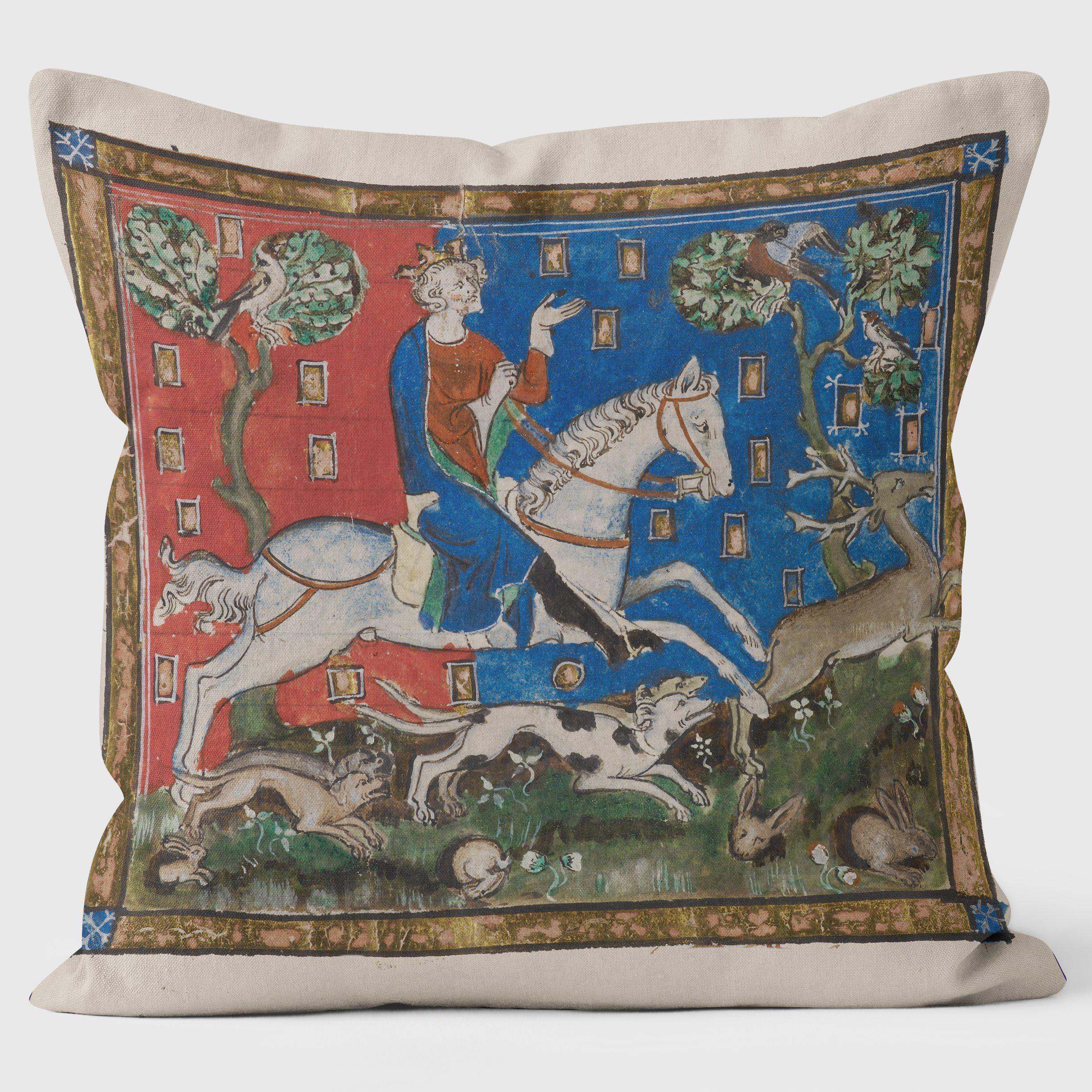 Magna Carta King John Hunting - British Library Cushions - Handmade Cushions UK - WeLoveCushions