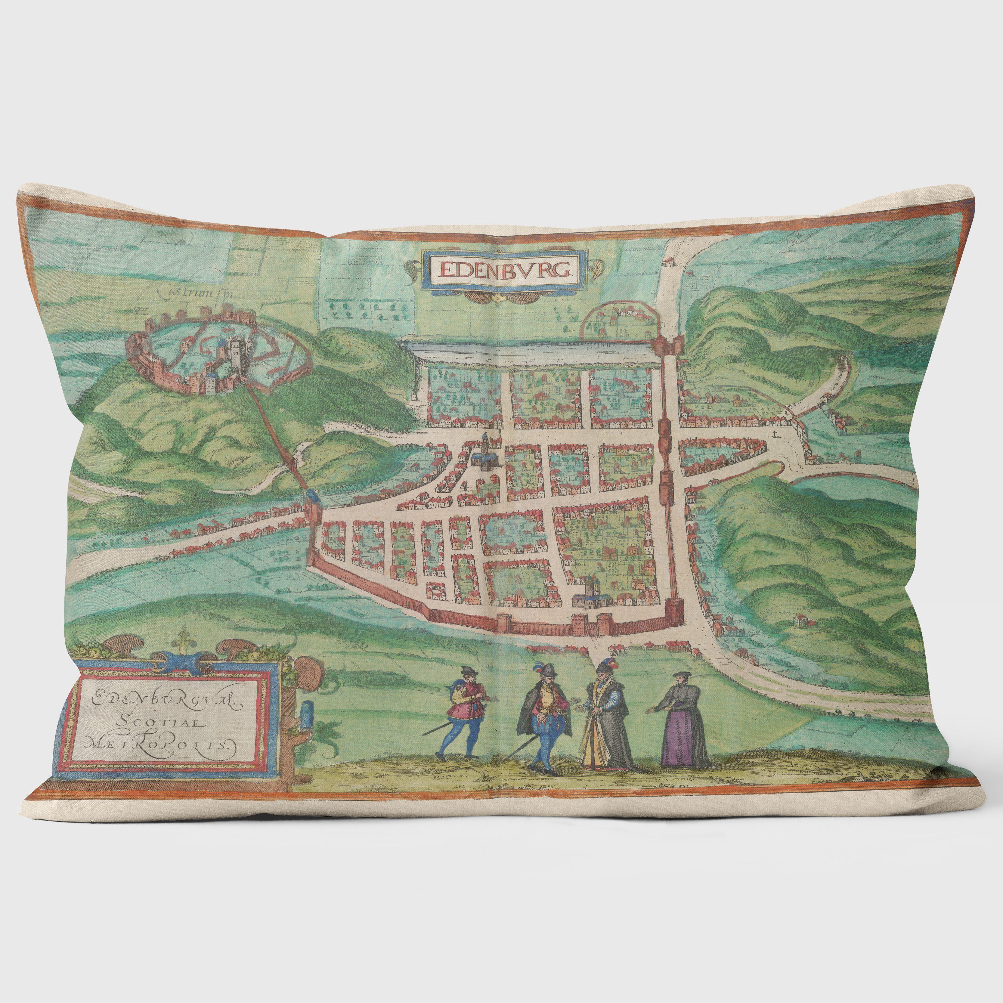 Map Of Edinburgh - British Library Cushions - Handmade Cushions UK - WeLoveCushions