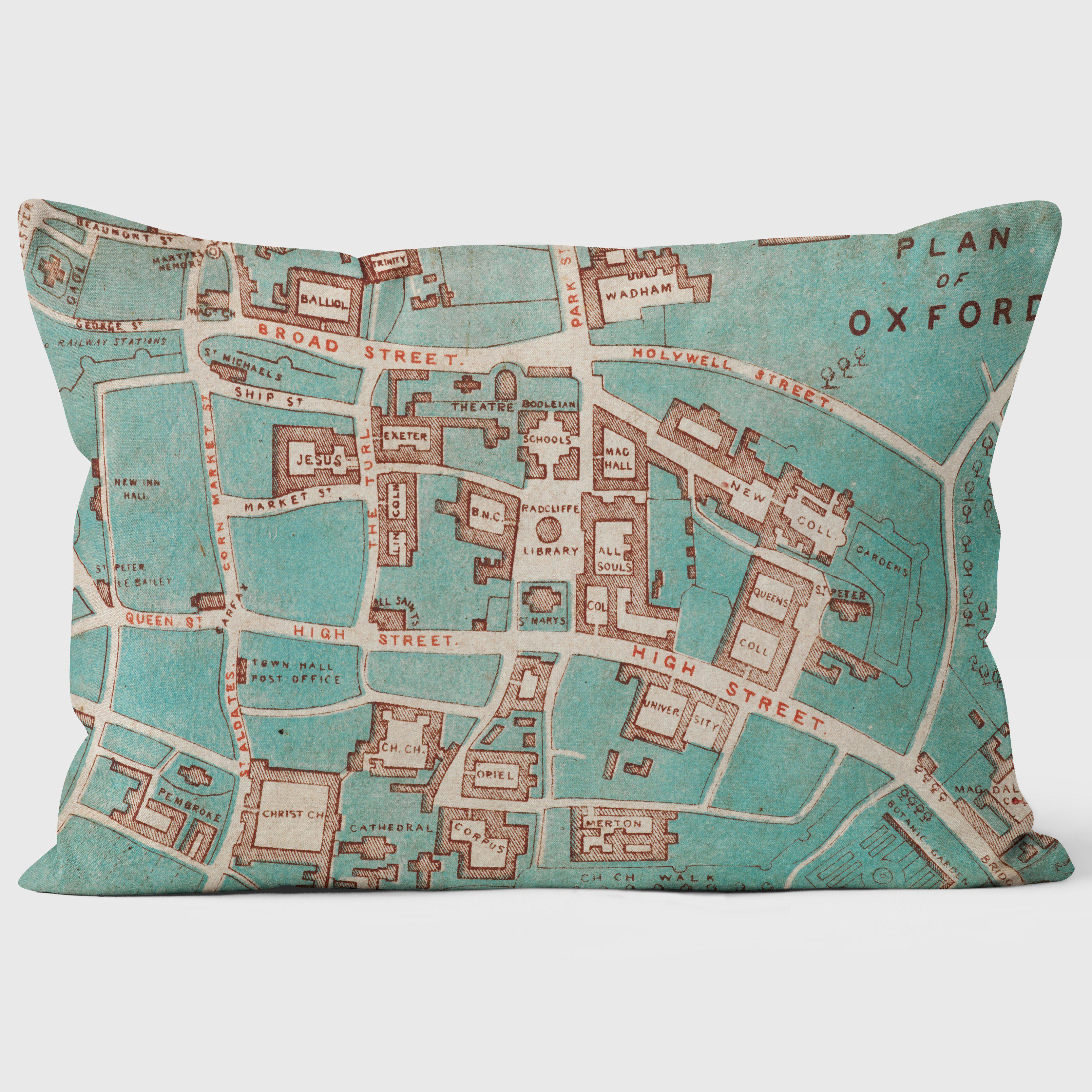 Map of Oxford - British Library Cushions - Handmade Cushions UK - WeLoveCushions