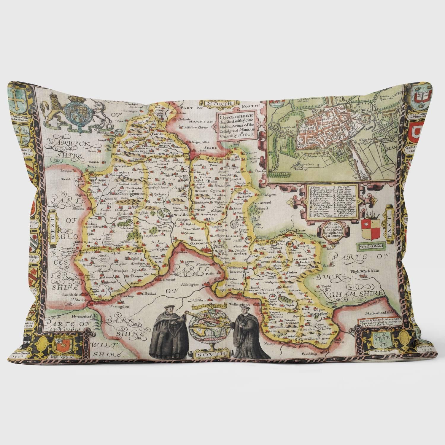 Map of Oxfordshire - British Library Cushions - Handmade Cushions UK - WeLoveCushions