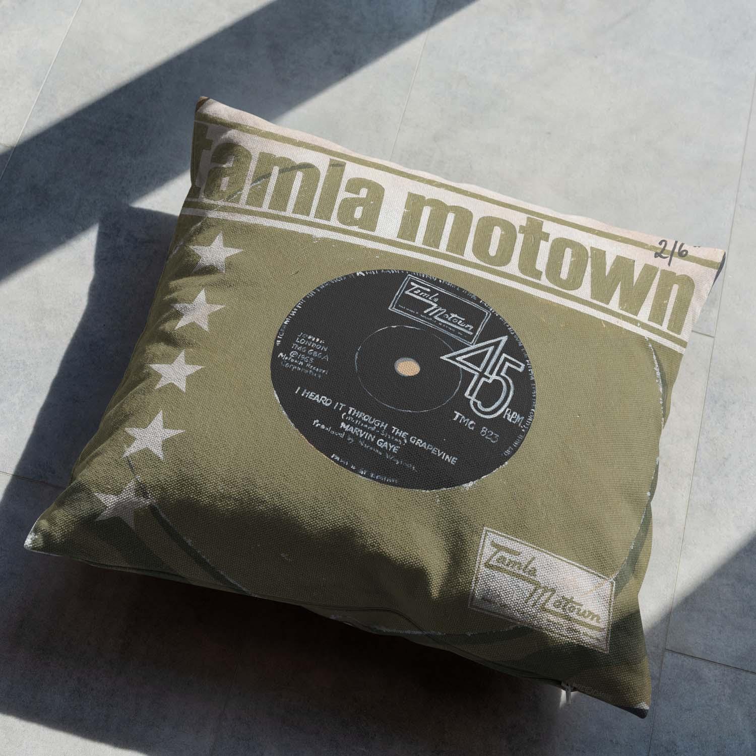 Marvin Gaye Tamla 45rpm - Martin Wiscombe - Classic Vinyl Cushion