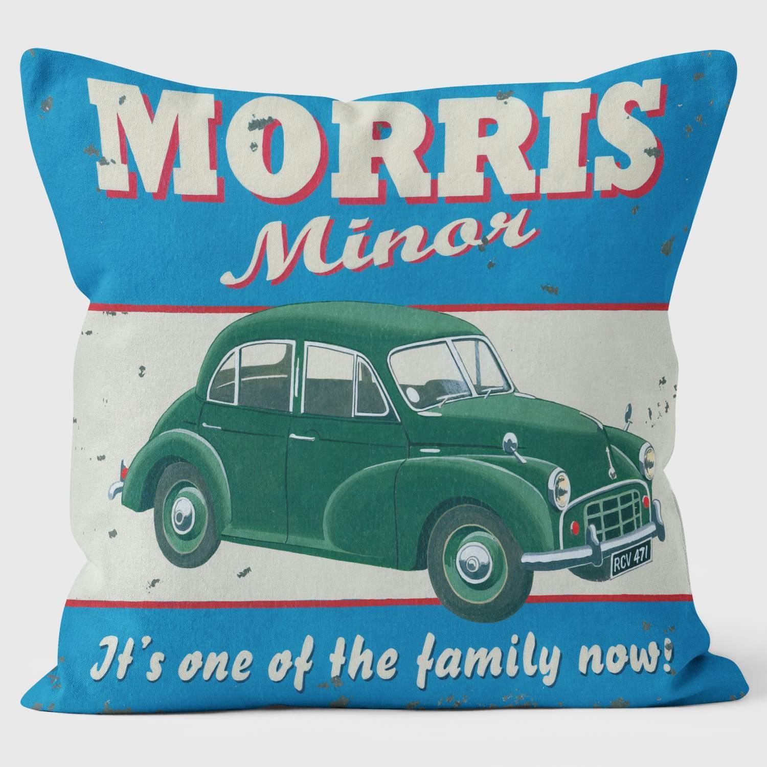 Morris Minor Car - Martin Wiscombe - Art Print Cushion - Handmade Cushions UK - WeLoveCushions