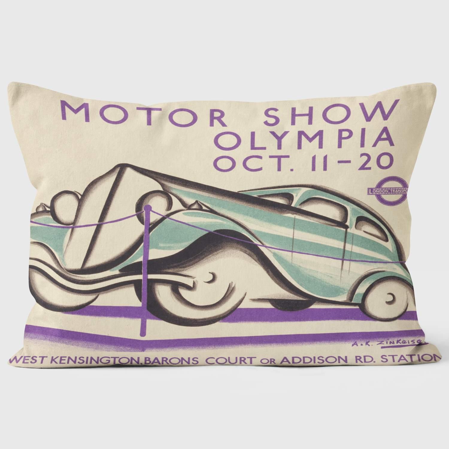 Motor Show Olympia Oct11 - London Transport Cushion - Handmade Cushions UK - WeLoveCushions