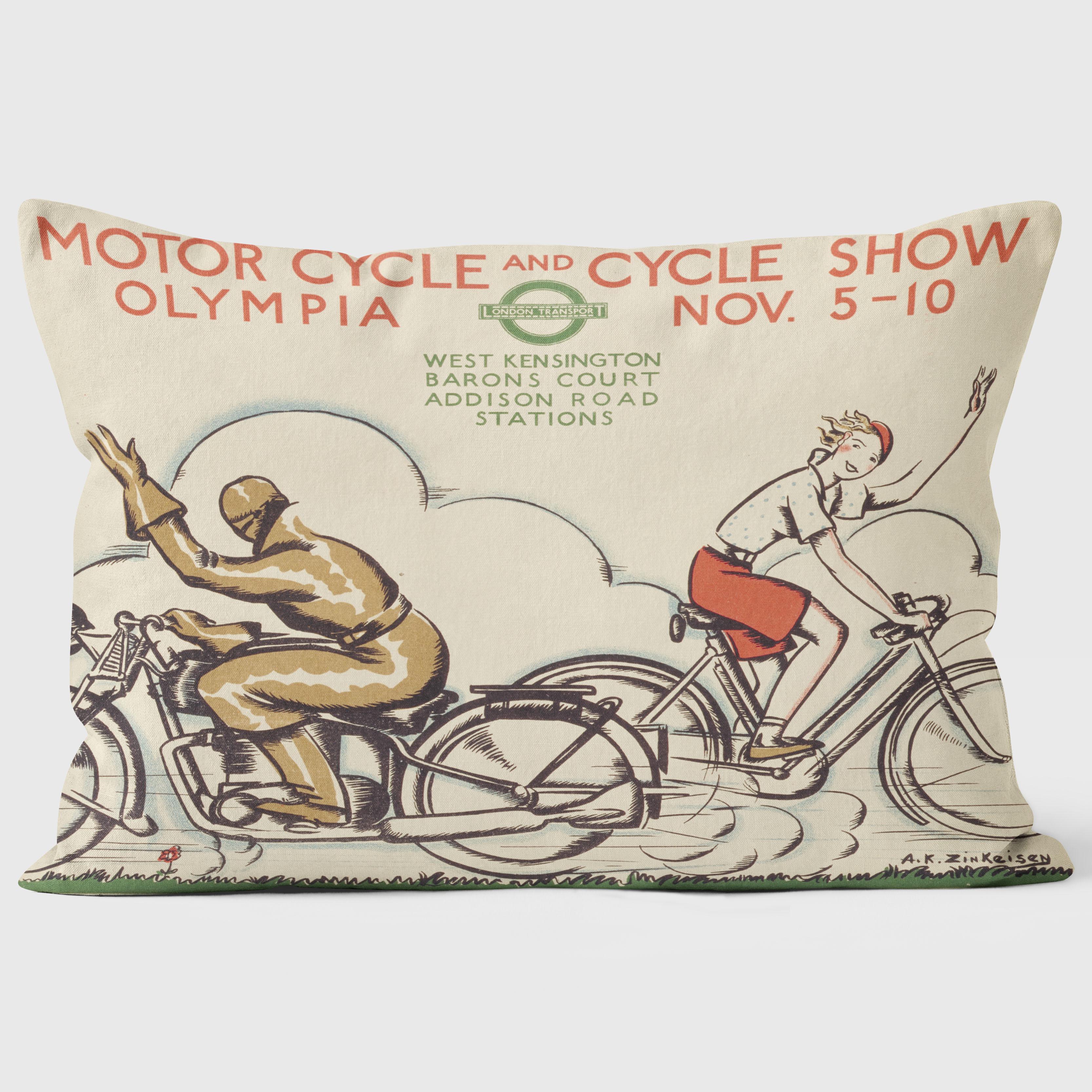Motorcycle 2 - London Transport Cushion - Handmade Cushions UK - WeLoveCushions