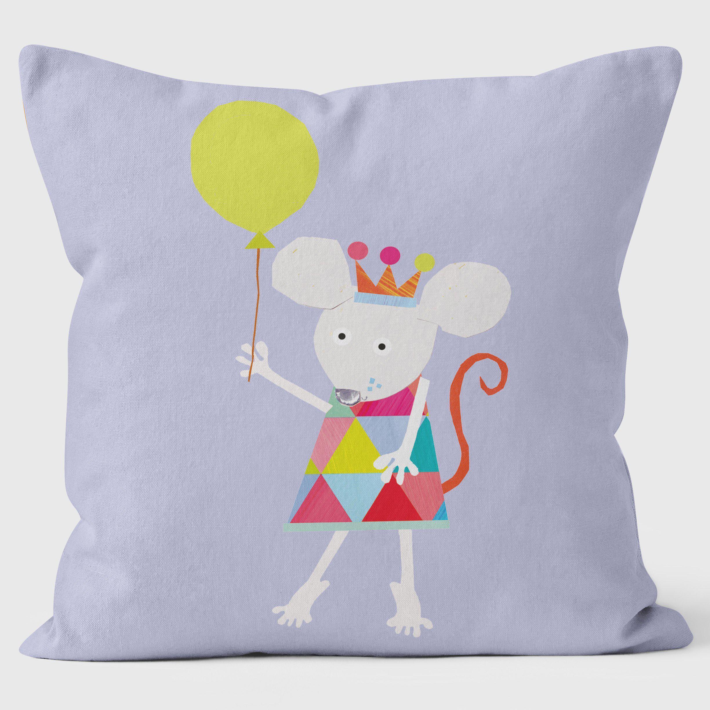 Mouse Balloon - Kali Stileman Cushion - Handmade Cushions UK - WeLoveCushions