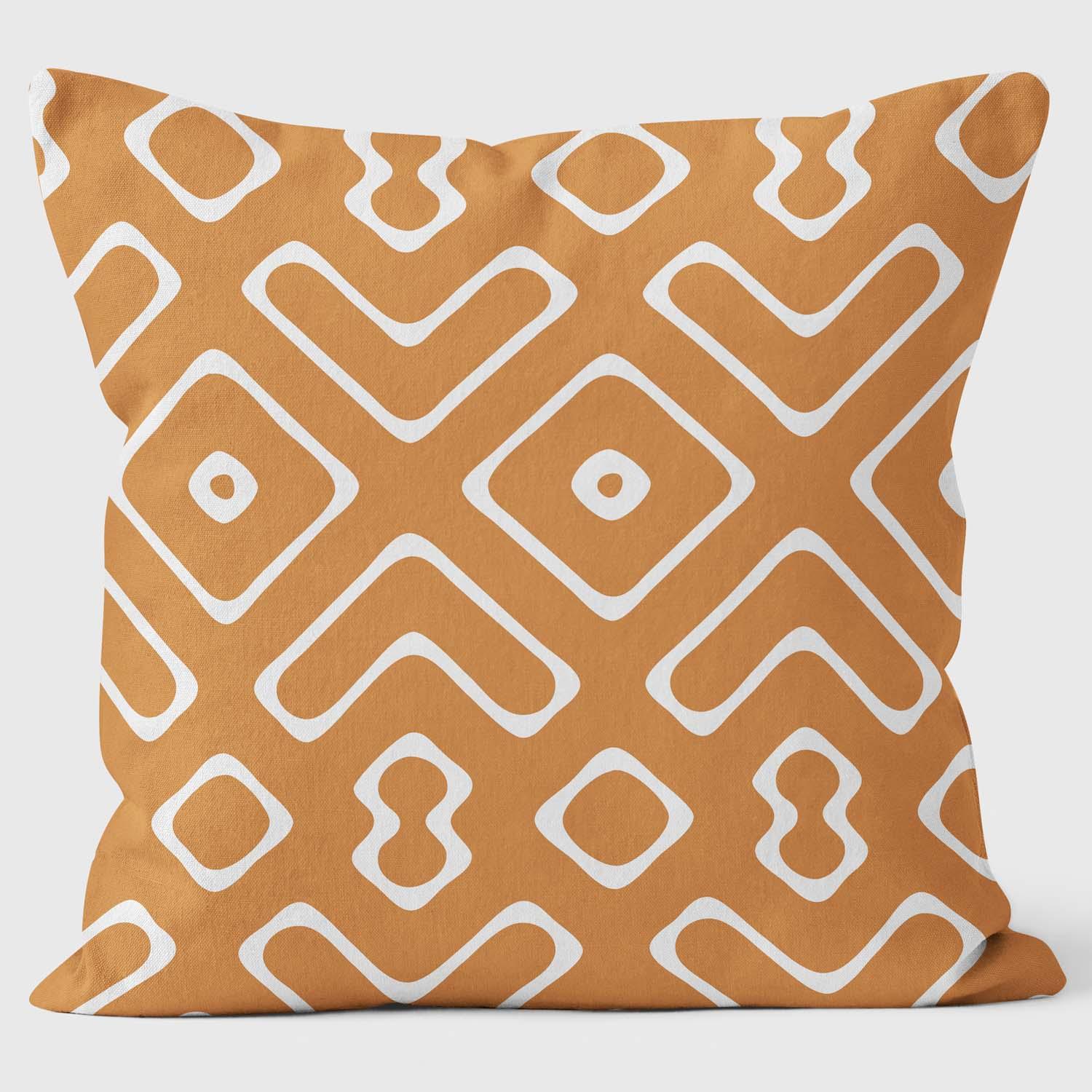 Mouths Orange - Abstract Cushion - Handmade Cushions UK - WeLoveCushions