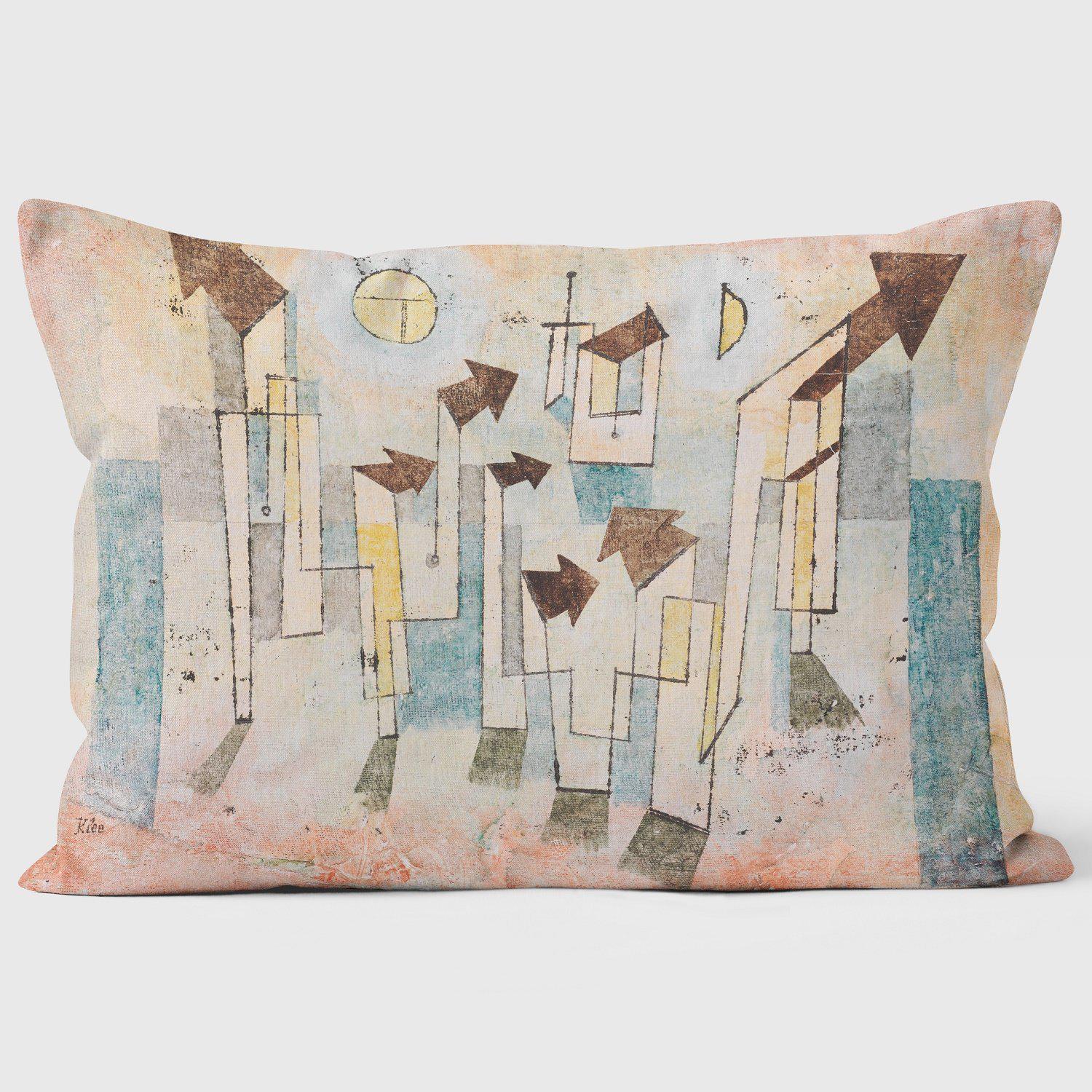 Mural From The Temple Of Longing Thither - Paul Klee Cushion - Handmade Cushions UK - WeLoveCushions