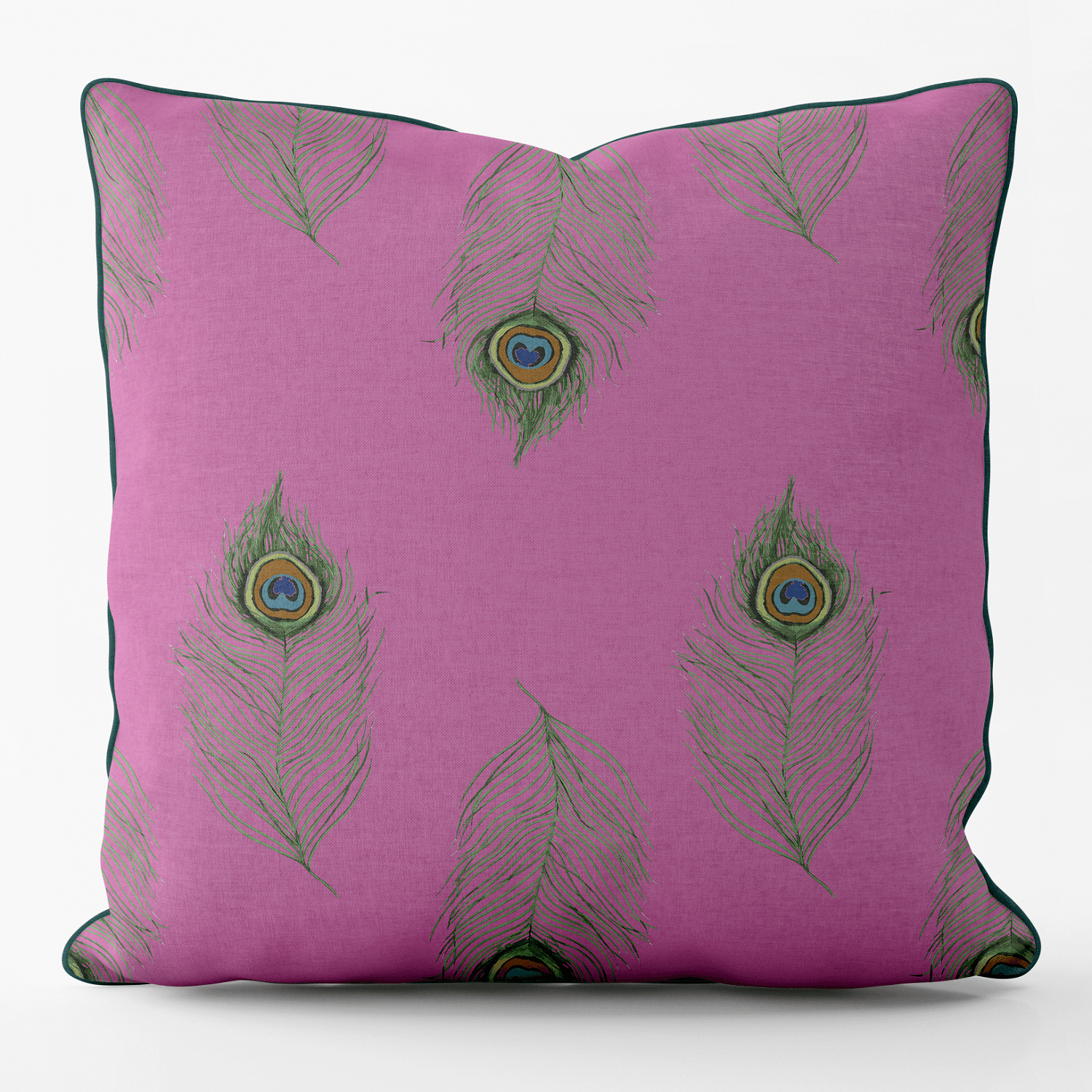 Peacock Feather Pink -Their Nibs Cushion