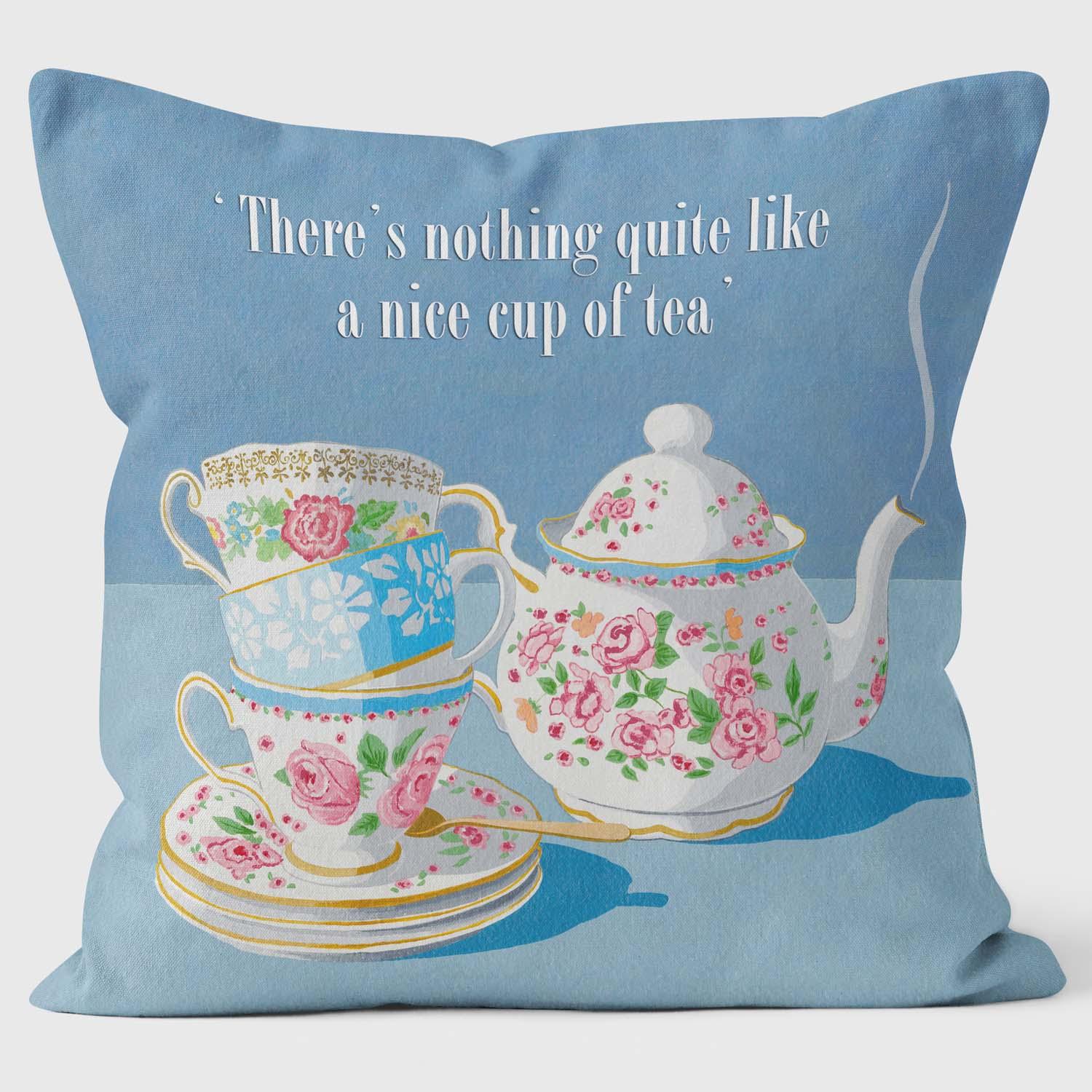 Nice Cup Of Tea - Martin Wiscombe - Art Print Cushion - Handmade Cushions UK - WeLoveCushions