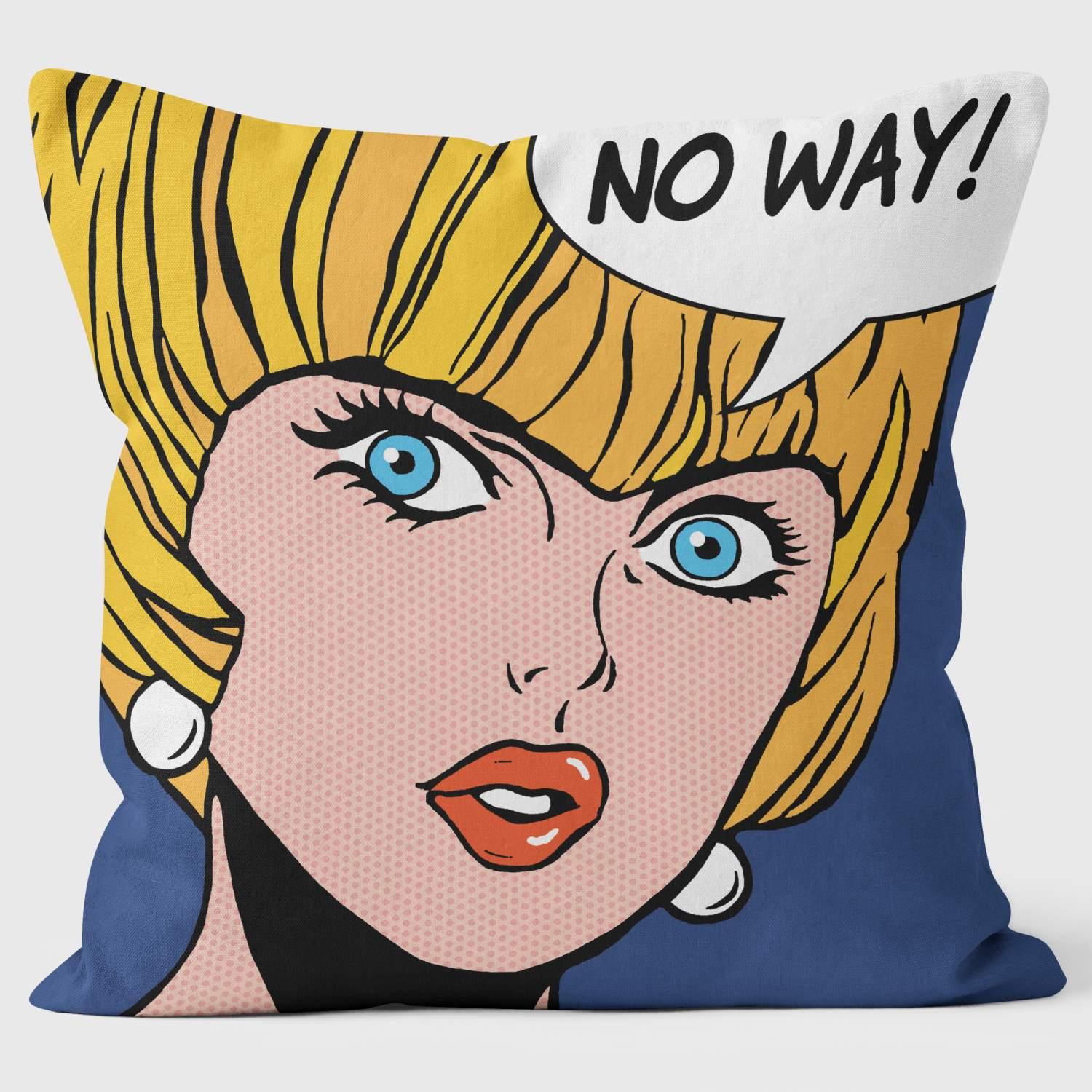 No Way - Youngerman Art Cushions - Handmade Cushions UK - WeLoveCushions
