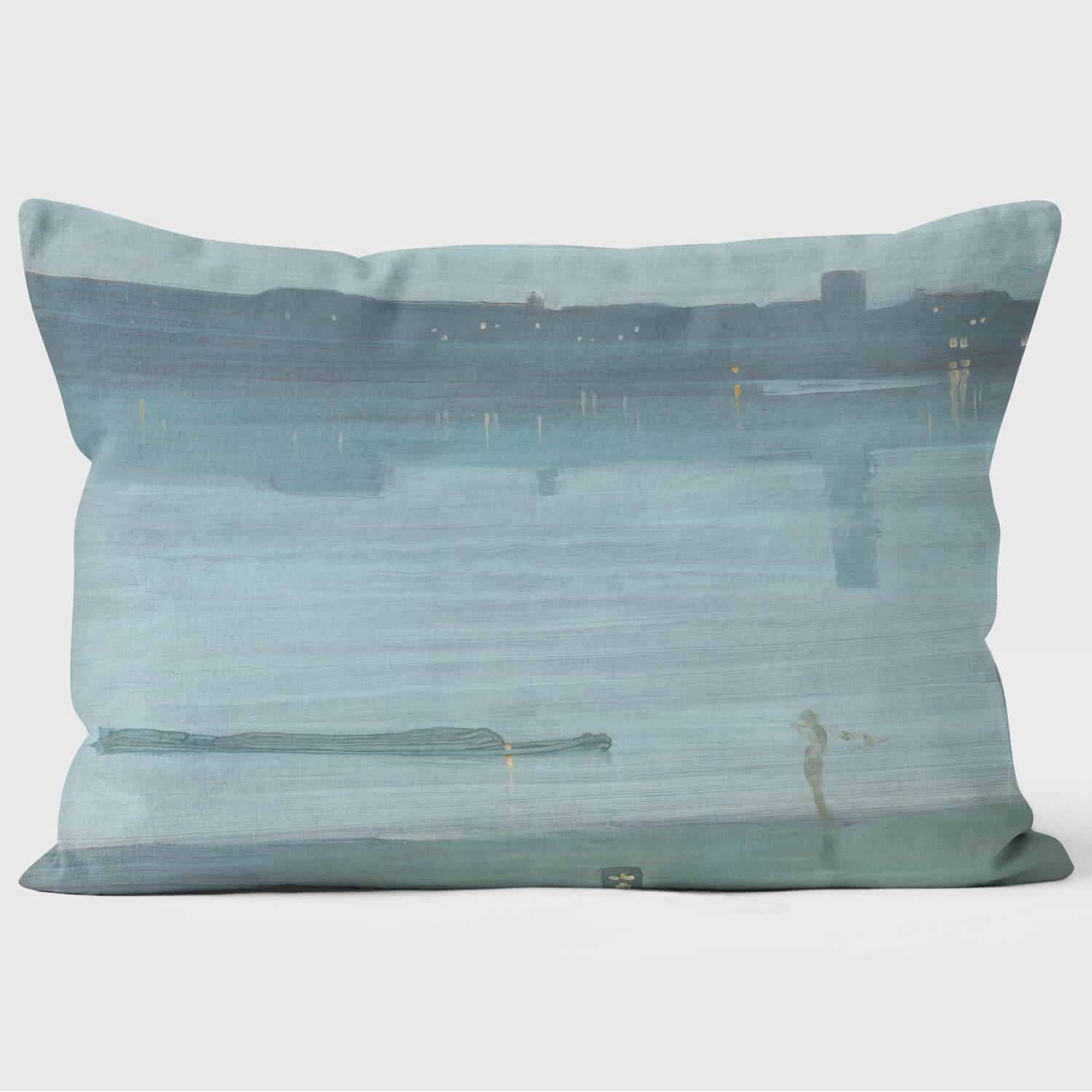 Nocturne Blue and Silver - Chelsea James Abbott McNeill Whistler TATE Cushion - Handmade Cushions UK - WeLoveCushions