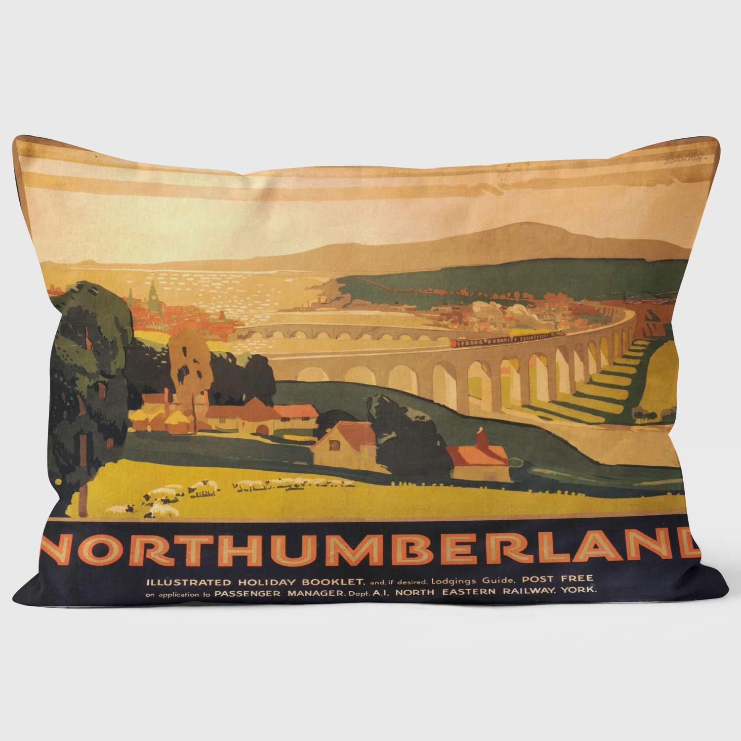 Northumberland, NER c 1920s - National Railway Museum Cushion - Handmade Cushions UK - WeLoveCushions