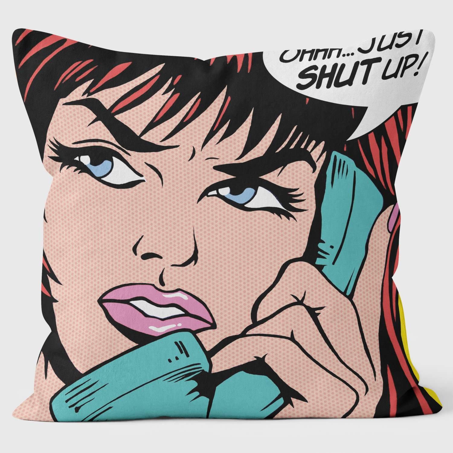 Ohhh... Shut Up - Youngerman Art Cushions - Handmade Cushions UK - WeLoveCushions