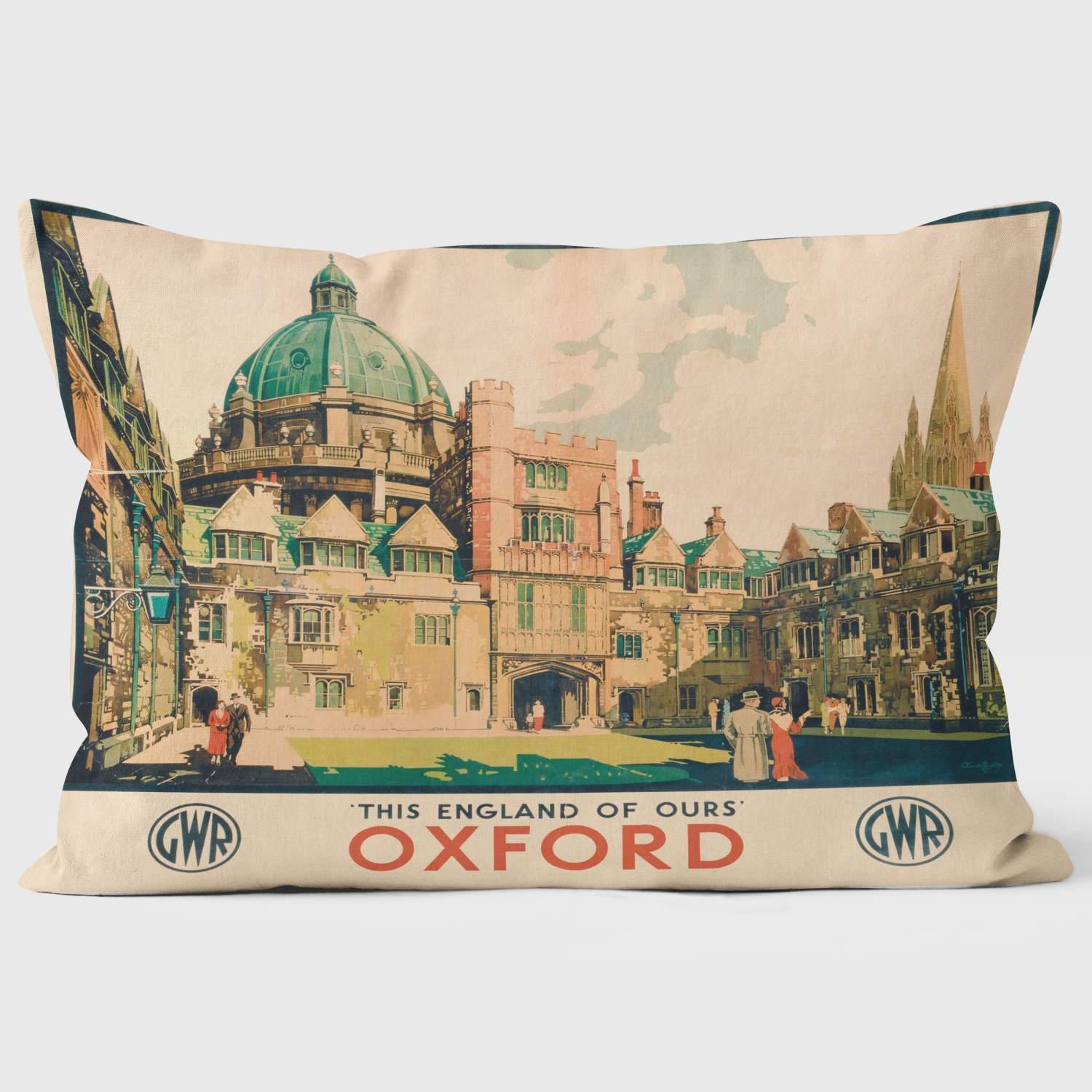 Oxford -This England Of Ours - GWR 1923-1947 - National Railway Museum Cushion - Handmade Cushions UK - WeLoveCushions