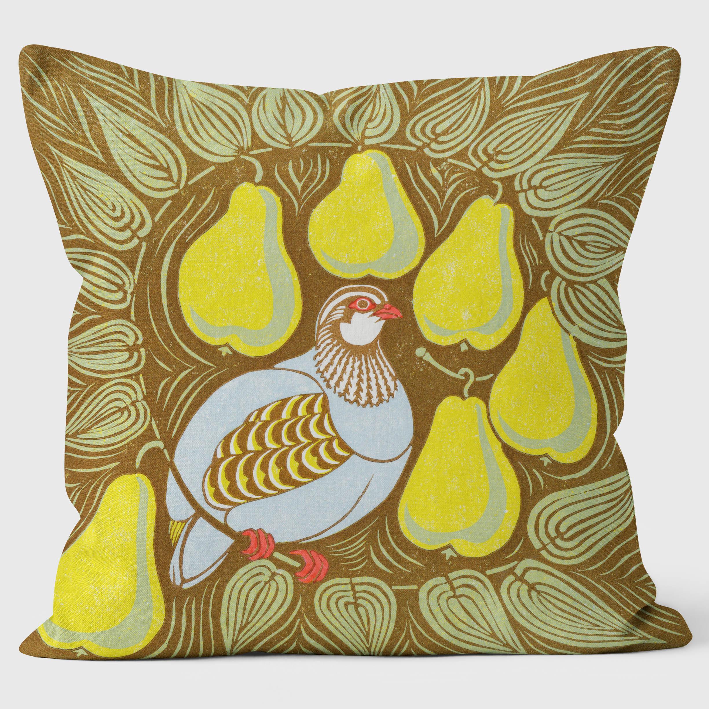 Partridge In Pear Tree - Robert Gillmor Cushion - Handmade Cushions UK - WeLoveCushions