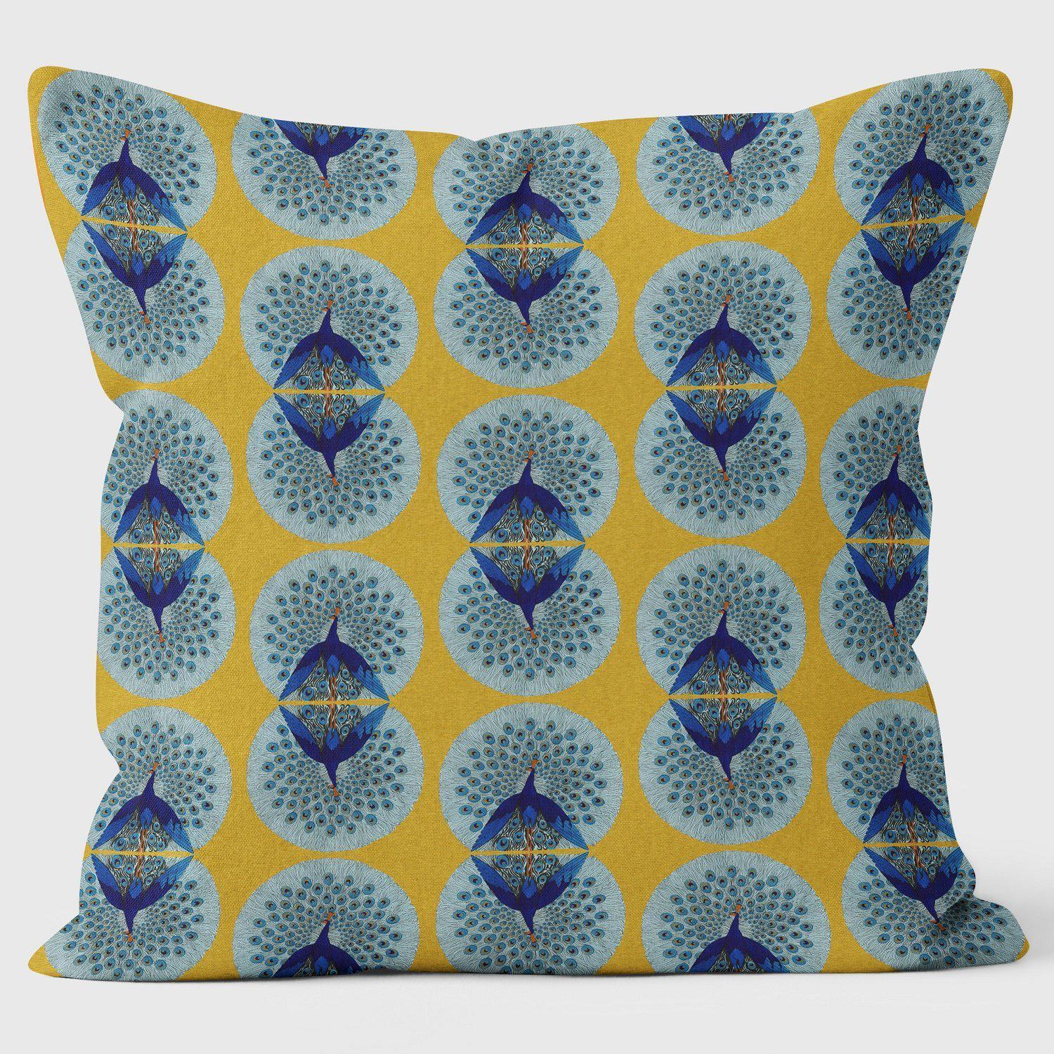 Peacock - Mary Evans Cushion - Handmade Cushions UK - WeLoveCushions