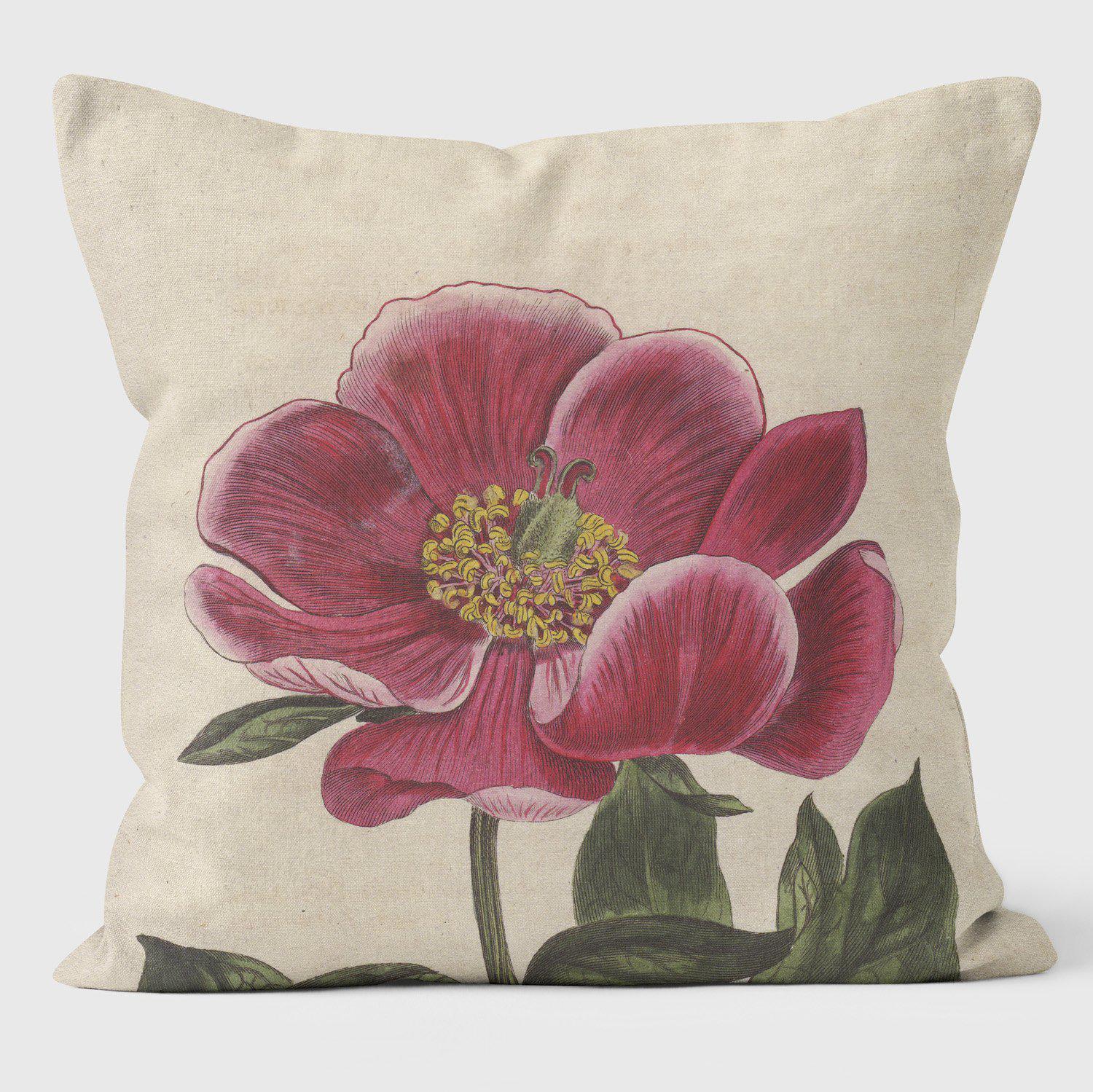 Peony - Botanical Cushion - Handmade Cushions UK - WeLoveCushions