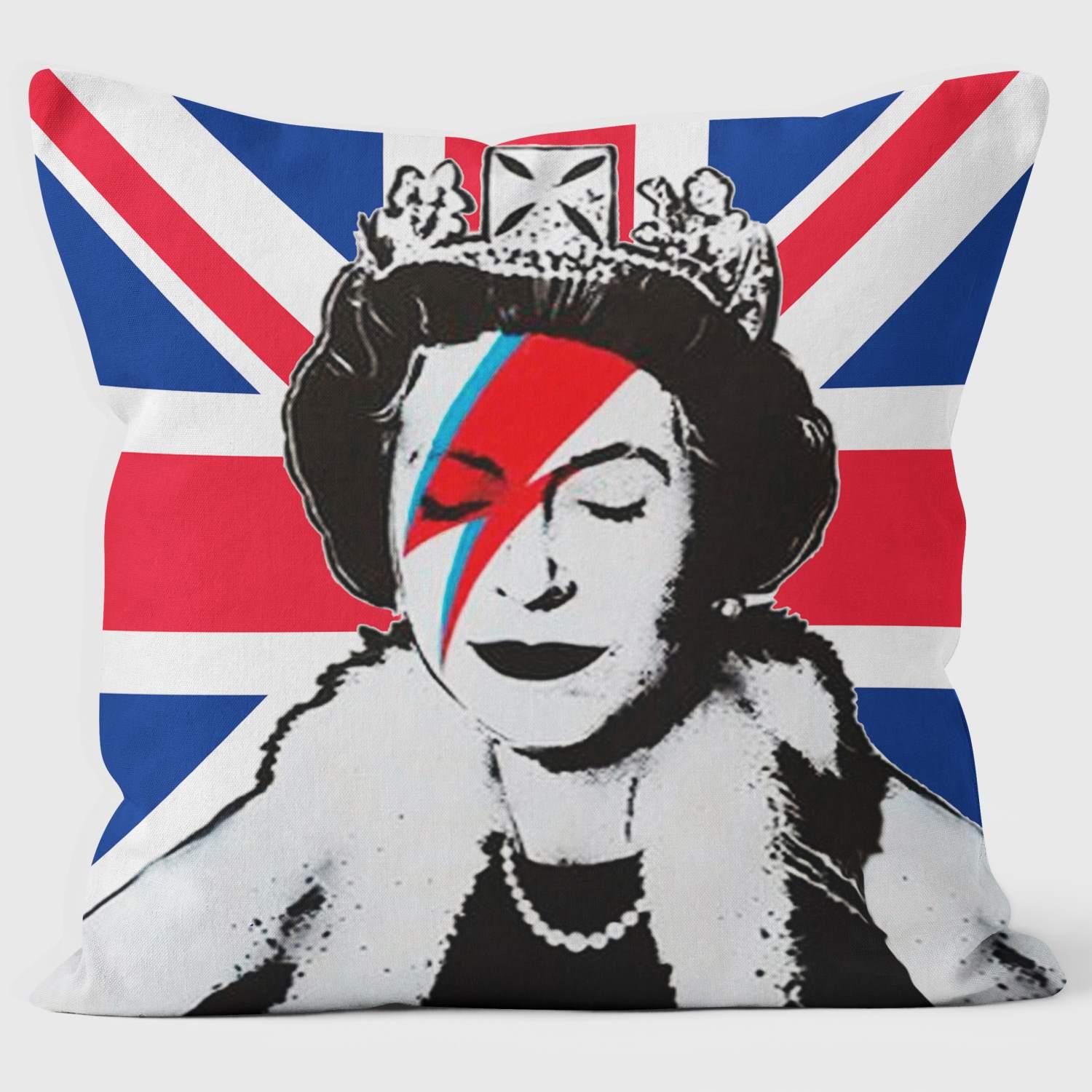 Queenie - Banksy Inspired - Graffiti Art Cushion - Handmade Cushions UK - WeLoveCushions