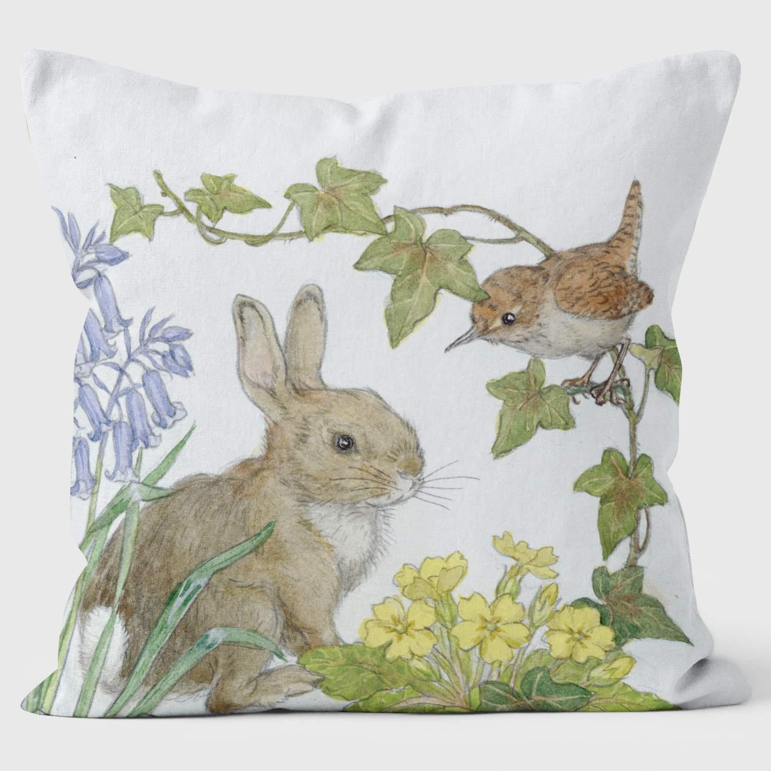 Rabbit and Wren - Special Occasions Cushion - Handmade Cushions UK - WeLoveCushions