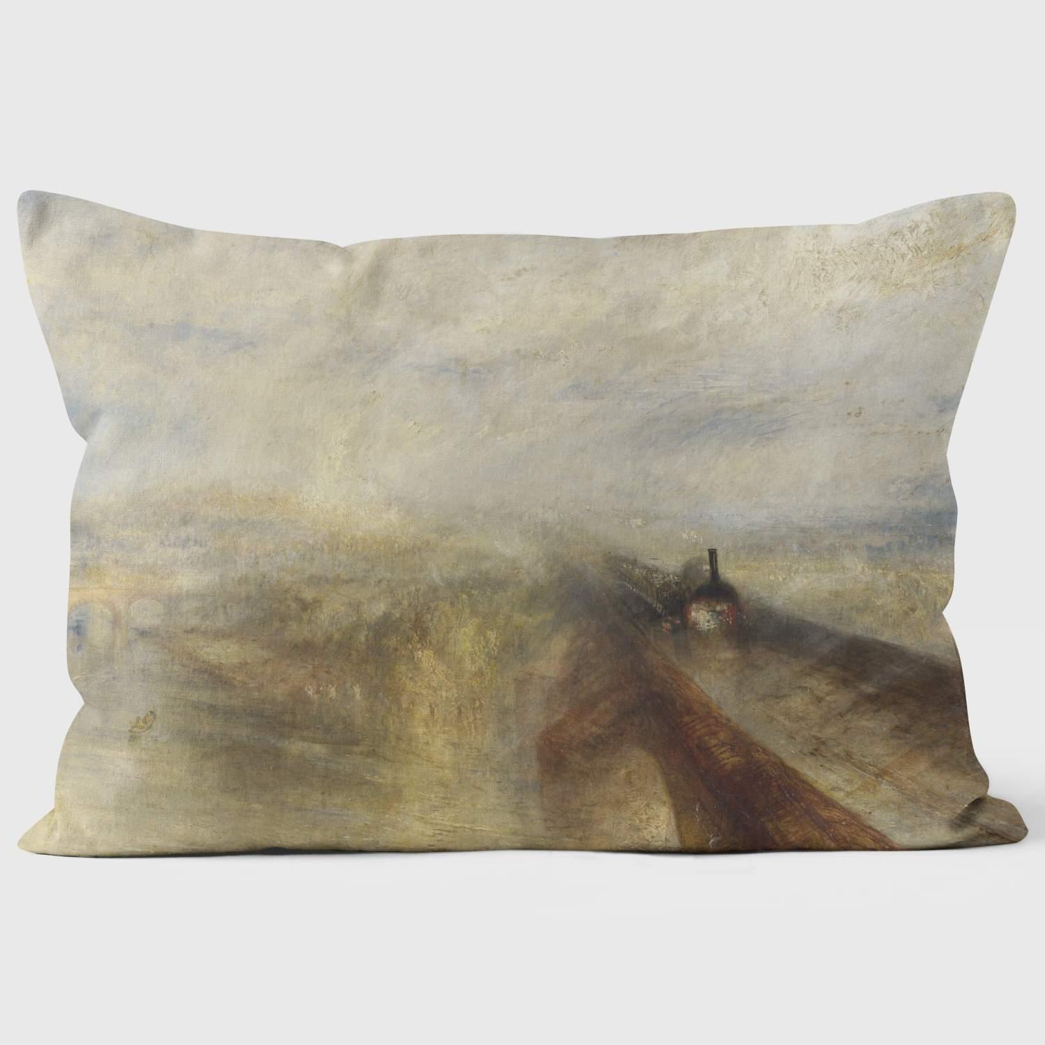 Rain, Steam, and Speed - The Great Western Railway - Turner's - National Gallery Cushion - Handmade Cushions UK - WeLoveCushions