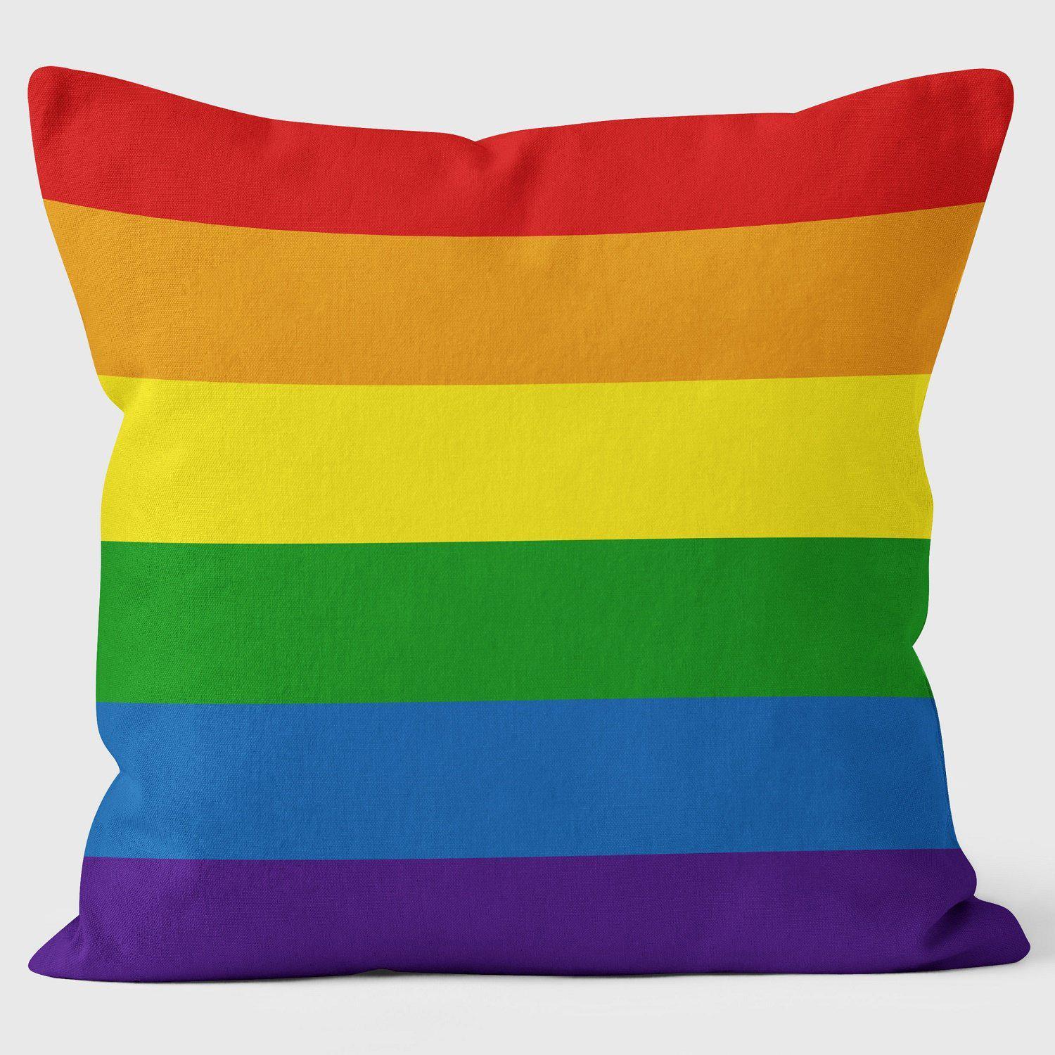 Rainbow Flag (LGBT Movement) - Funky Art Print Cushion - Handmade Cushions UK - WeLoveCushions