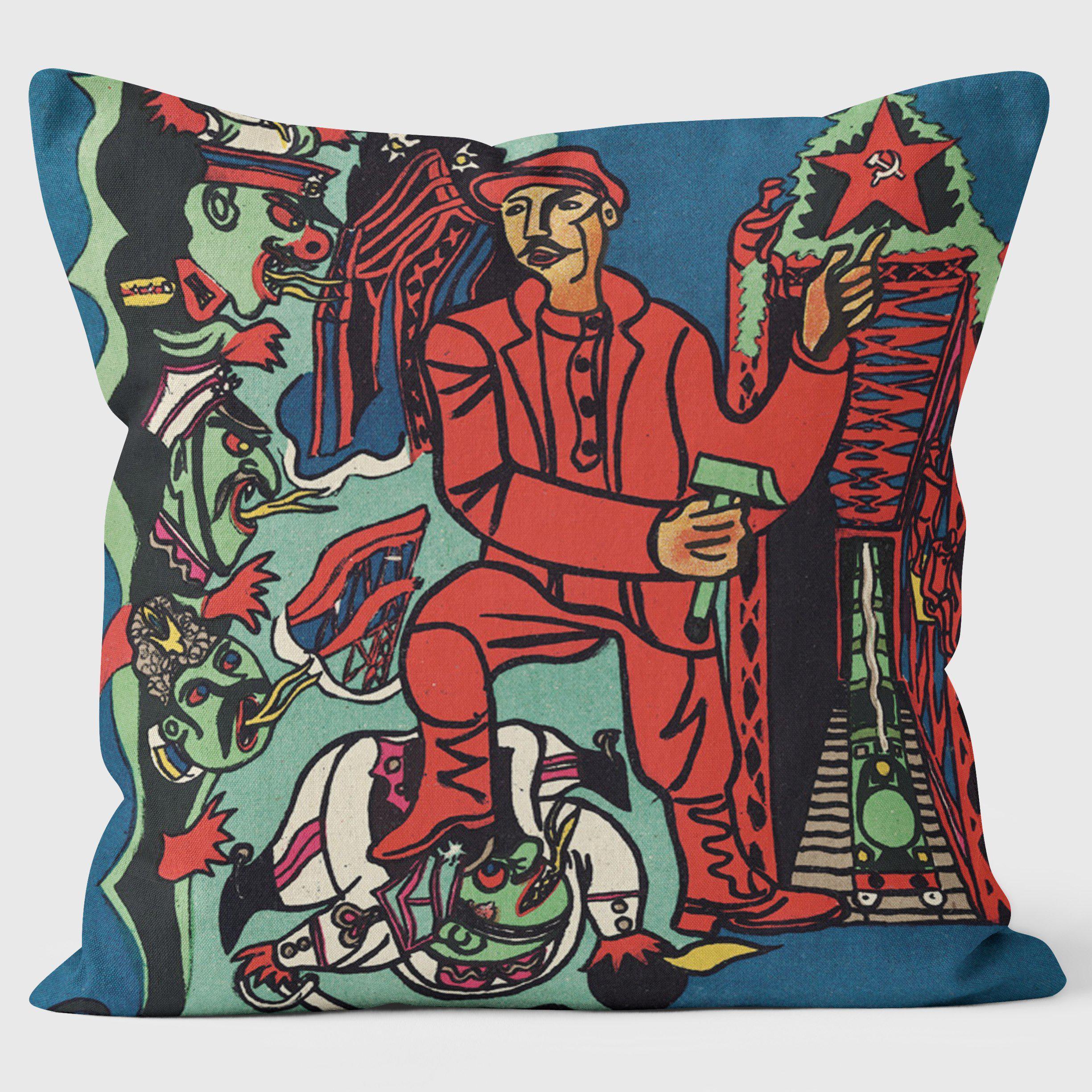 Red Man - Tate - The Russian Revolution Cushion - Handmade Cushions UK - WeLoveCushions
