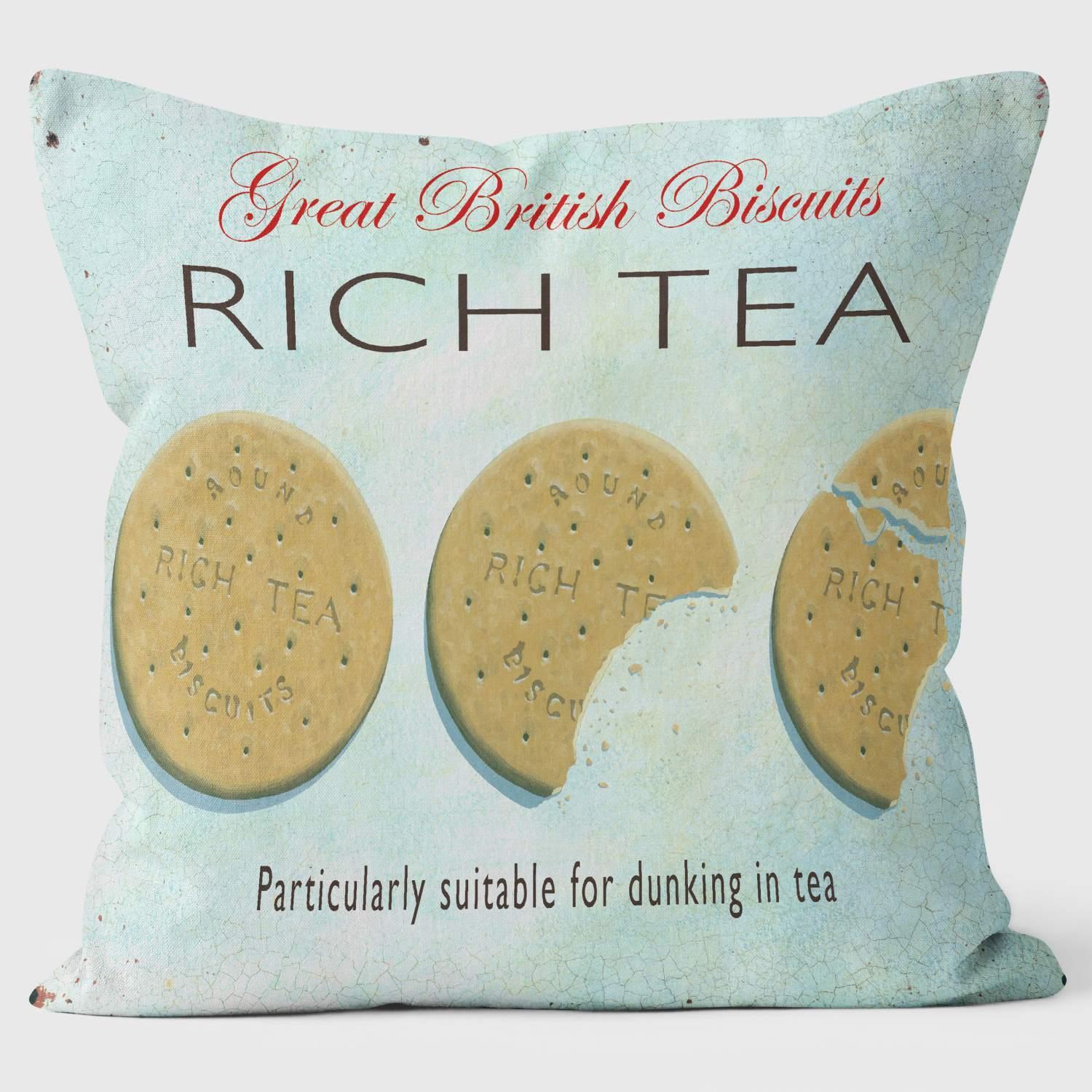 Rich Tea Biscuit - Martin Wiscombe - Art Print Cushion - Handmade Cushions UK - WeLoveCushions