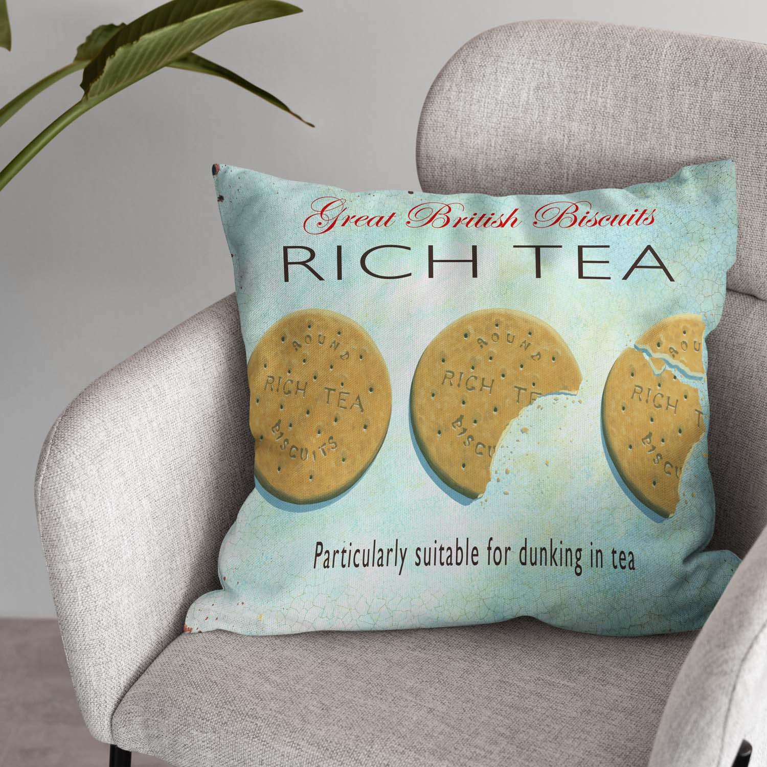 Rich Tea Biscuit - Martin Wiscombe - Art Print Cushion