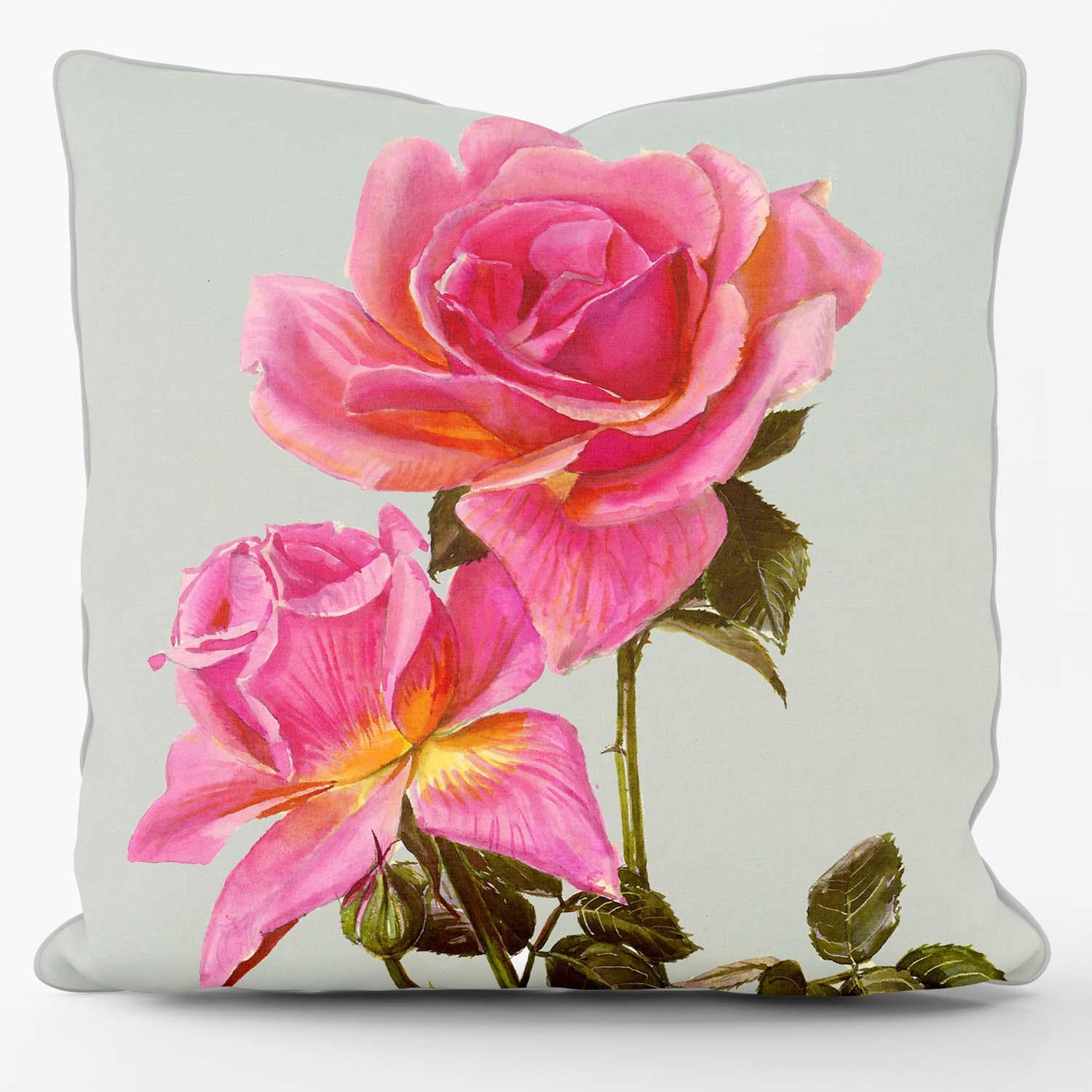 Rosa Phylis Burden - Alfred Wise Outdoor Cushion - Handmade Cushions UK - WeLoveCushions
