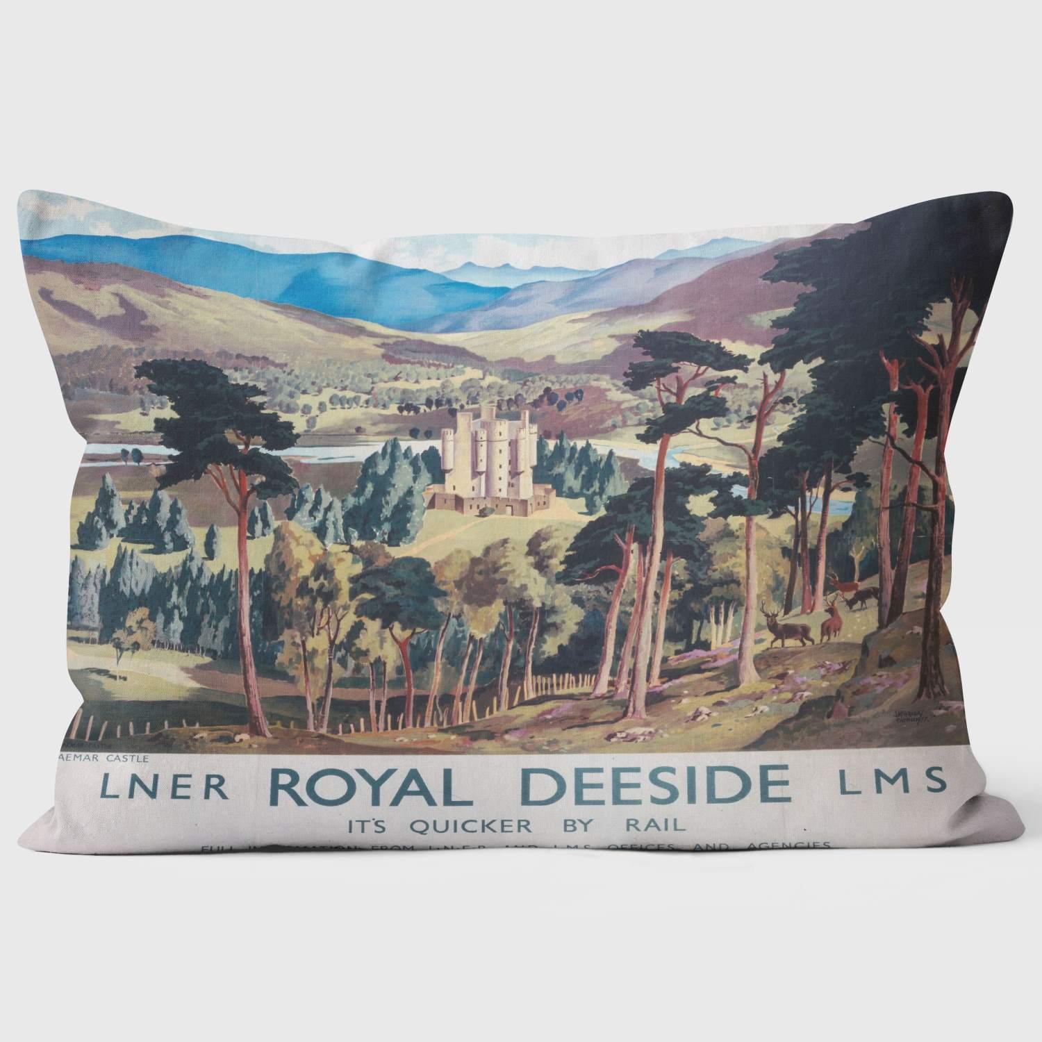 Royal Deeside, LNER-LMS 1937 - National Railways Museum Cushion - Handmade Cushions UK - WeLoveCushions