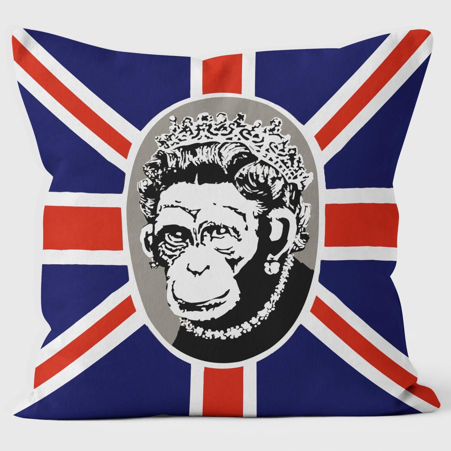 Royal Monkey - Banksy Inspired - Graffiti Art Cushion - Handmade Cushions UK - WeLoveCushions