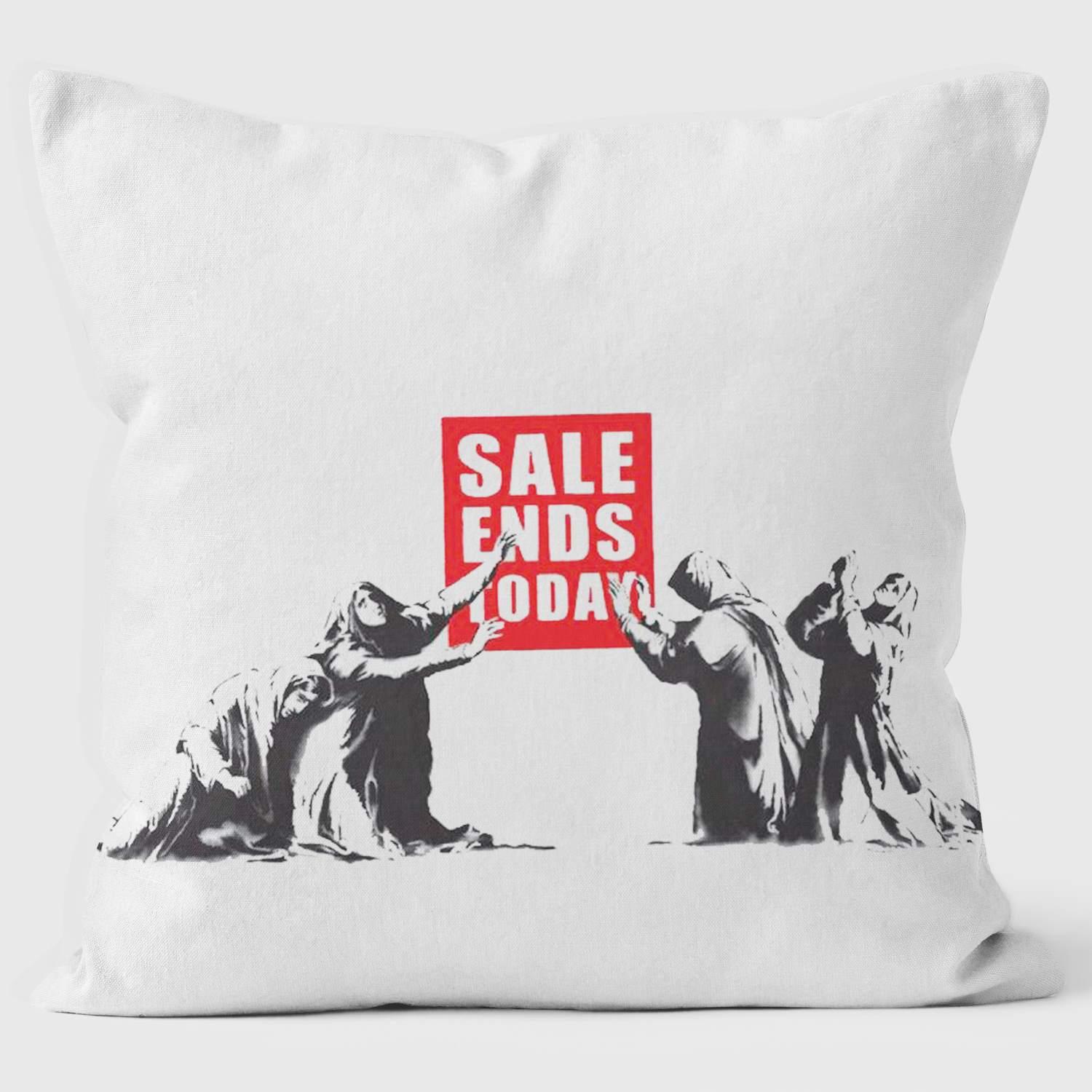 SALE ENDS - Banksy Inspired - Graffiti Art Cushion - Handmade Cushions UK - WeLoveCushions