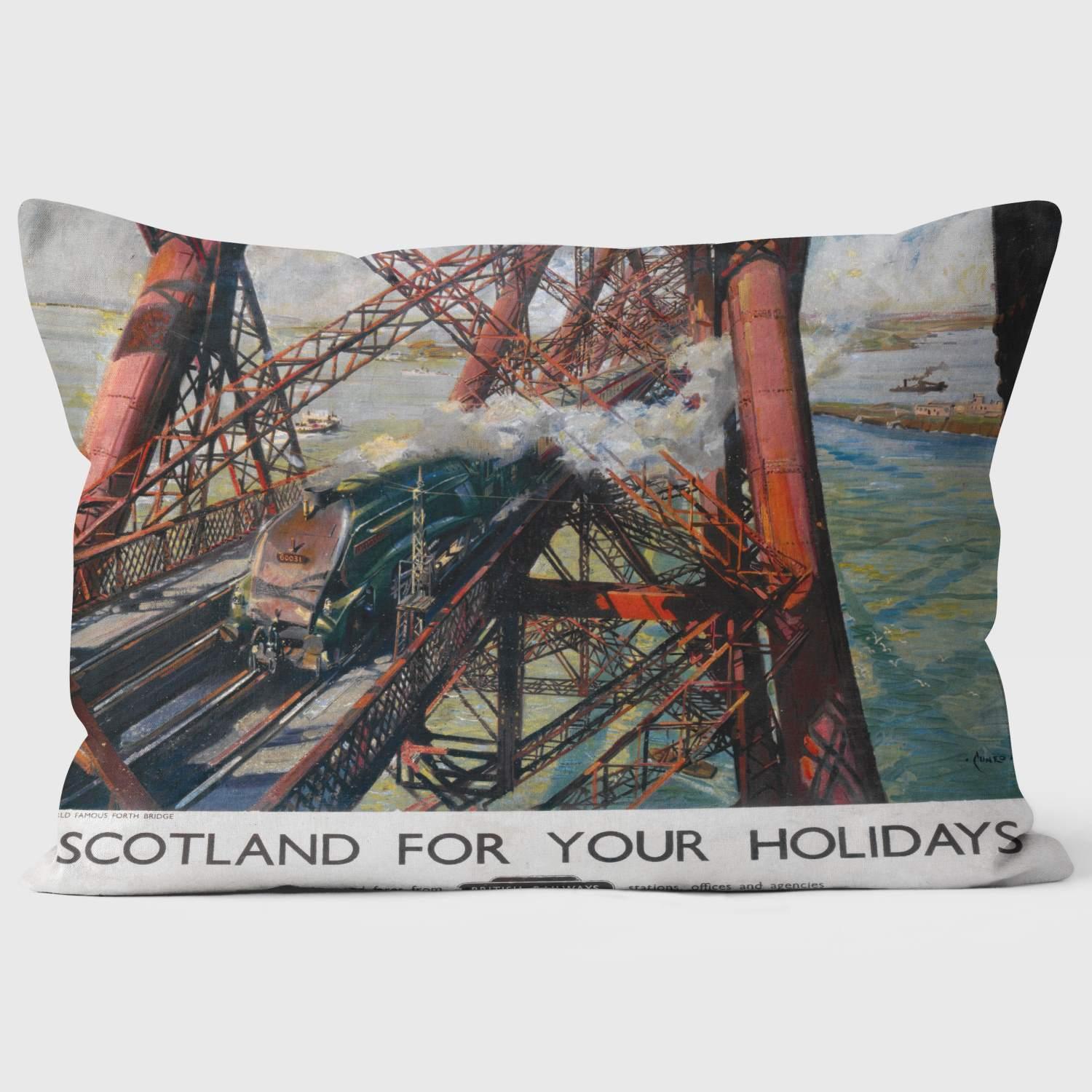 Scotland for your Holidays - National Railway Museum Cushion - Handmade Cushions UK - WeLoveCushions