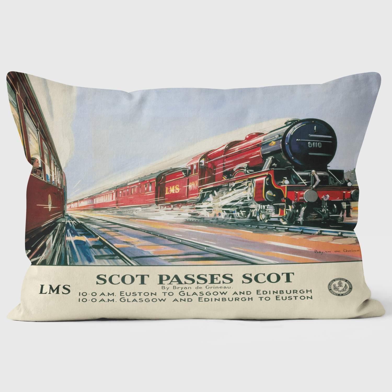 Scott passes Scott - National Railway Musuem Cushion - Handmade Cushions UK - WeLoveCushions