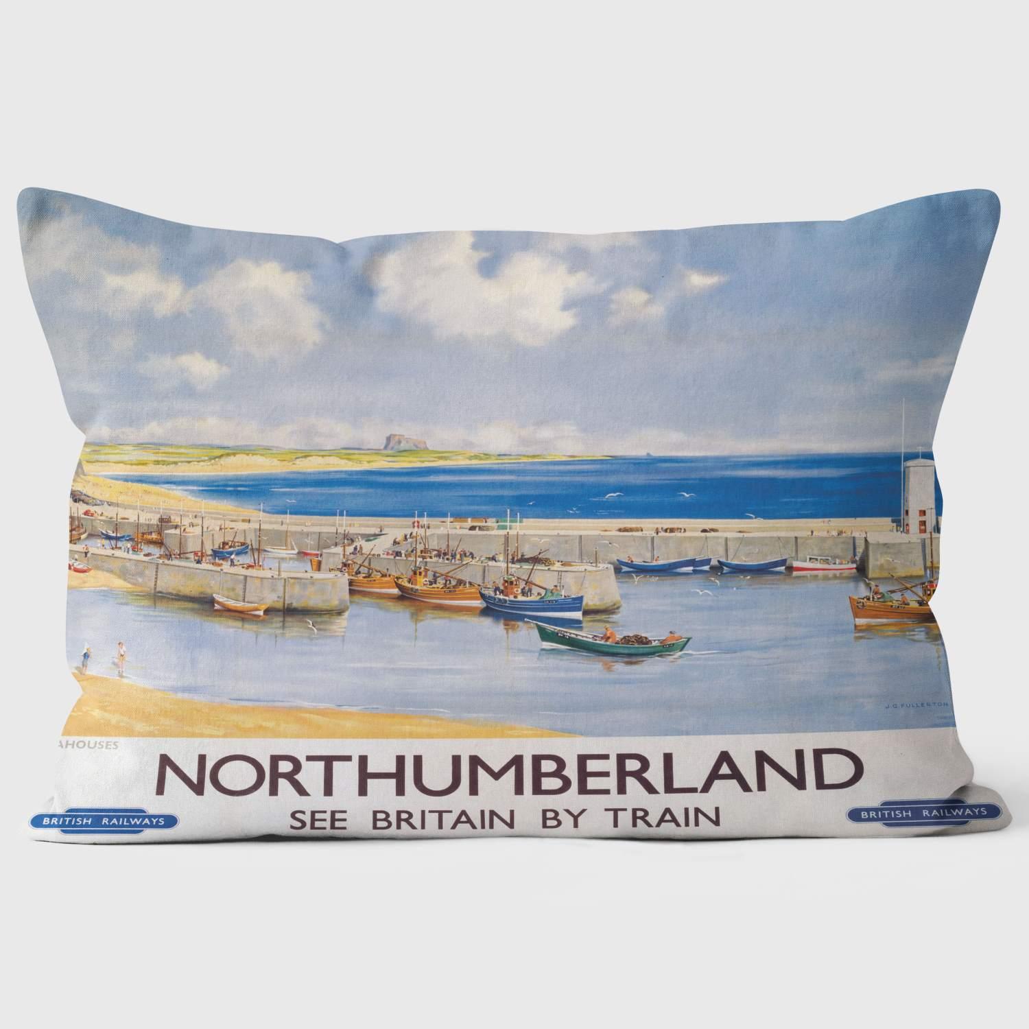 Seahouses Northumberland BR 1948-1965 - National Railway Museum Cushion - Handmade Cushions UK - WeLoveCushions