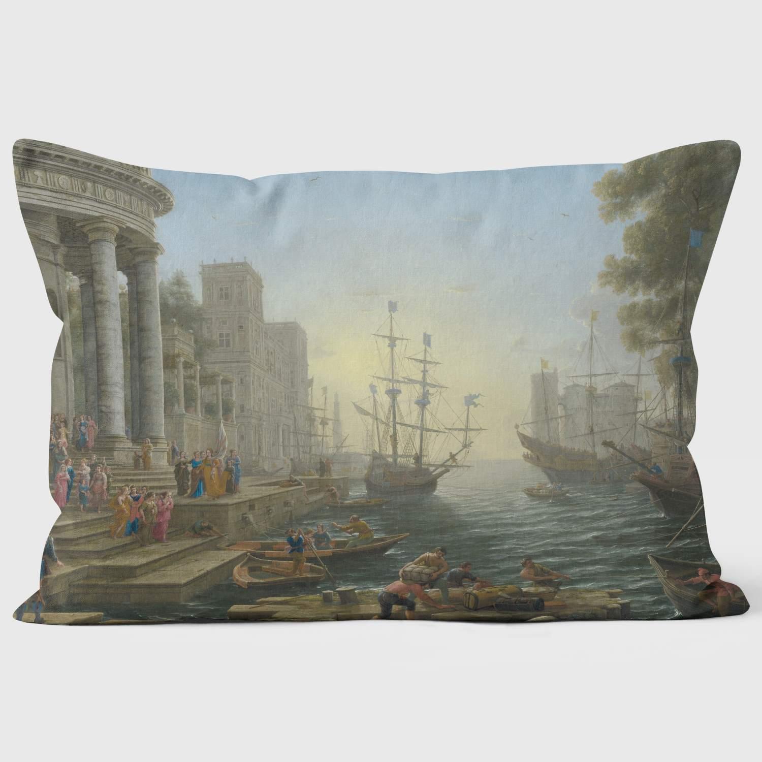A Seaport - Claude's - National Gallery Cushion - Handmade Cushions UK - WeLoveCushions