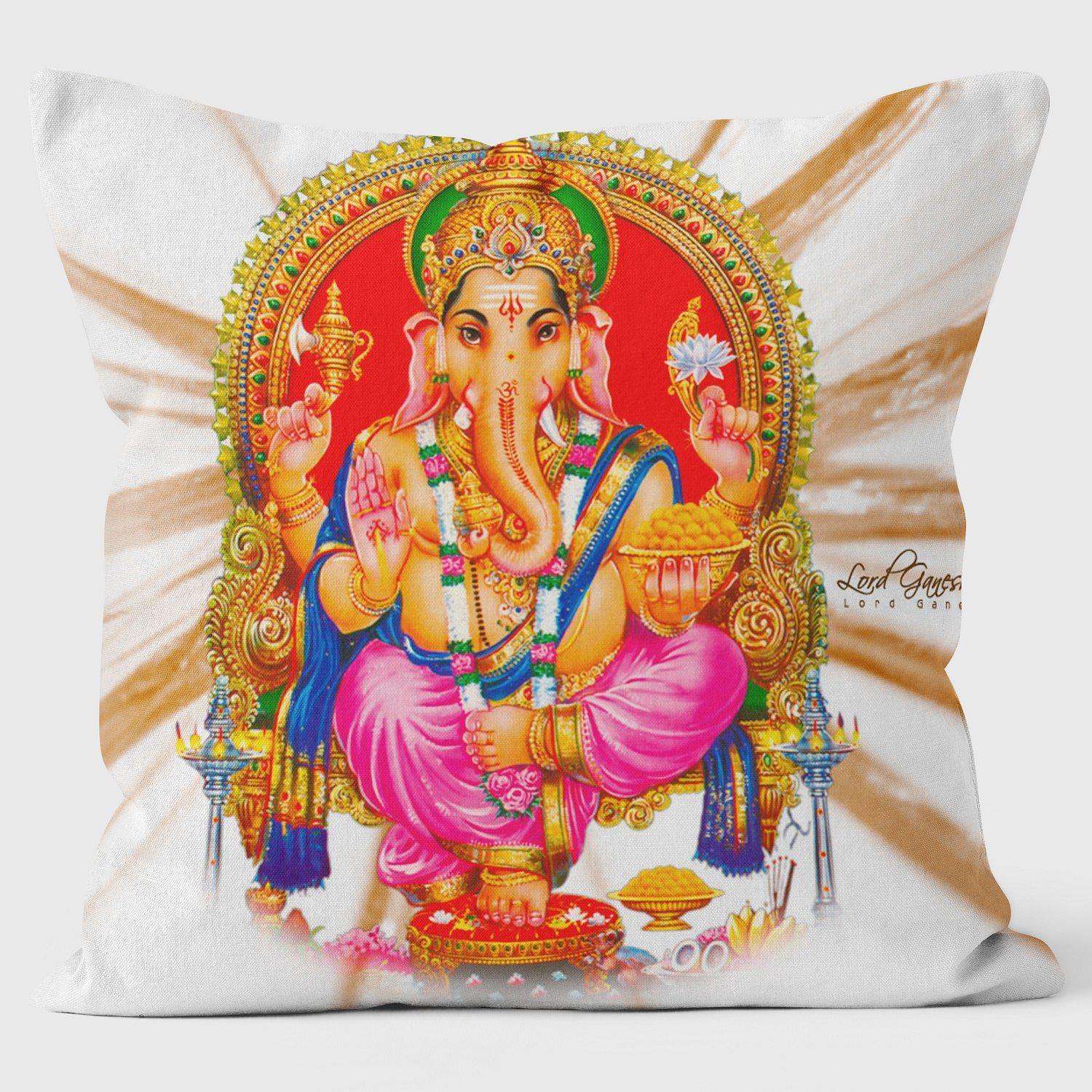 Sri Lord Ganesha - Art Print Cushion - Handmade Cushions UK - WeLoveCushions