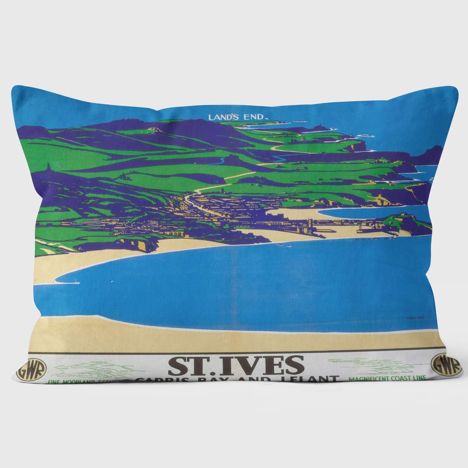 St. Ives - National Railway Museum Cushion - Handmade Cushions UK - WeLoveCushions