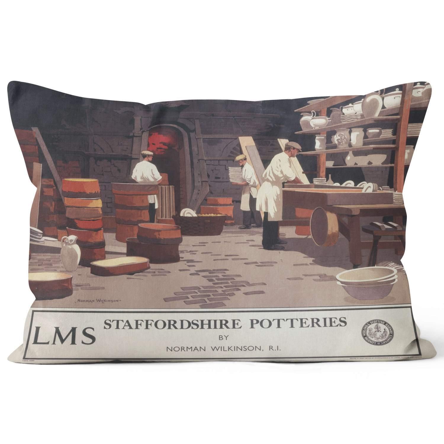 Staffordshire-Potteries-national-railways-museum-cushion - Handmade Cushions UK - WeLoveCushions